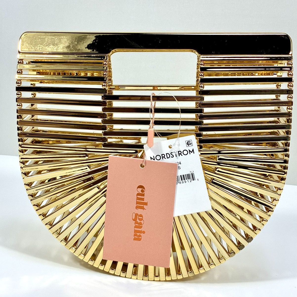 Cult Gaia Cult Gaia Mini Ark Top Handle Handbag Shiny Brass Gold NEW Size ONE SIZE - 16 Thumbnail