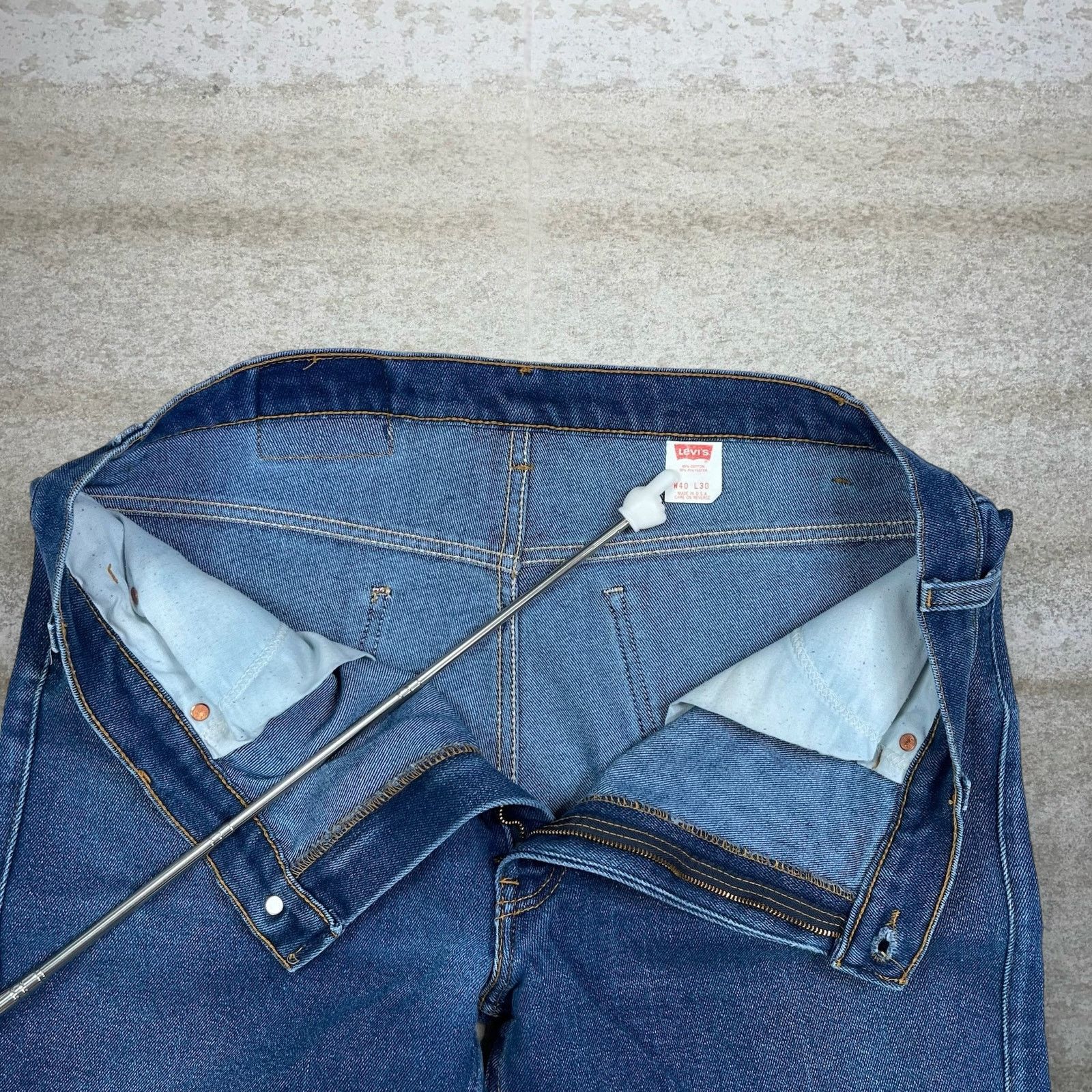 Levi's Vintage 90s Orange Tab Levis Jeans 40x30 Bootcut Dark Wash Size US 40 / EU 56 - 5 Thumbnail
