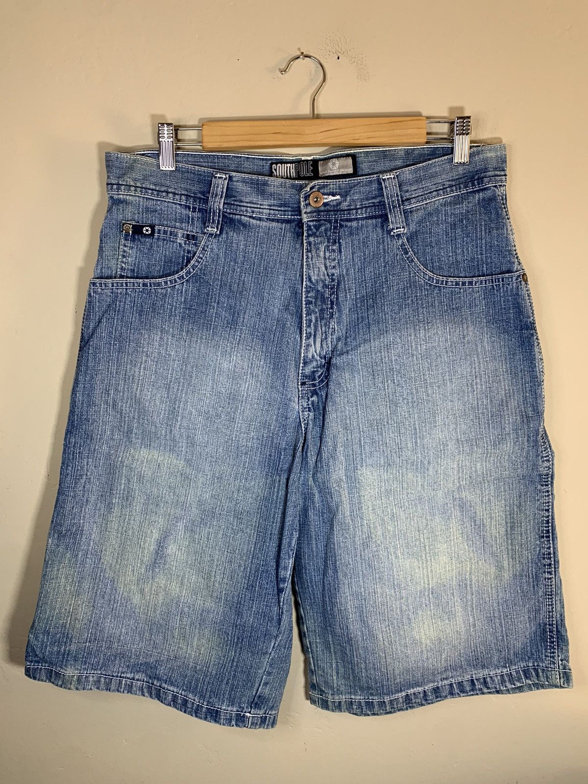 Designer × Southpole × Vintage *RARE* Vintage Southpole Faded Grain Denim Shorts - 32 Size US 32 / EU 48 - 1 Thumbnail