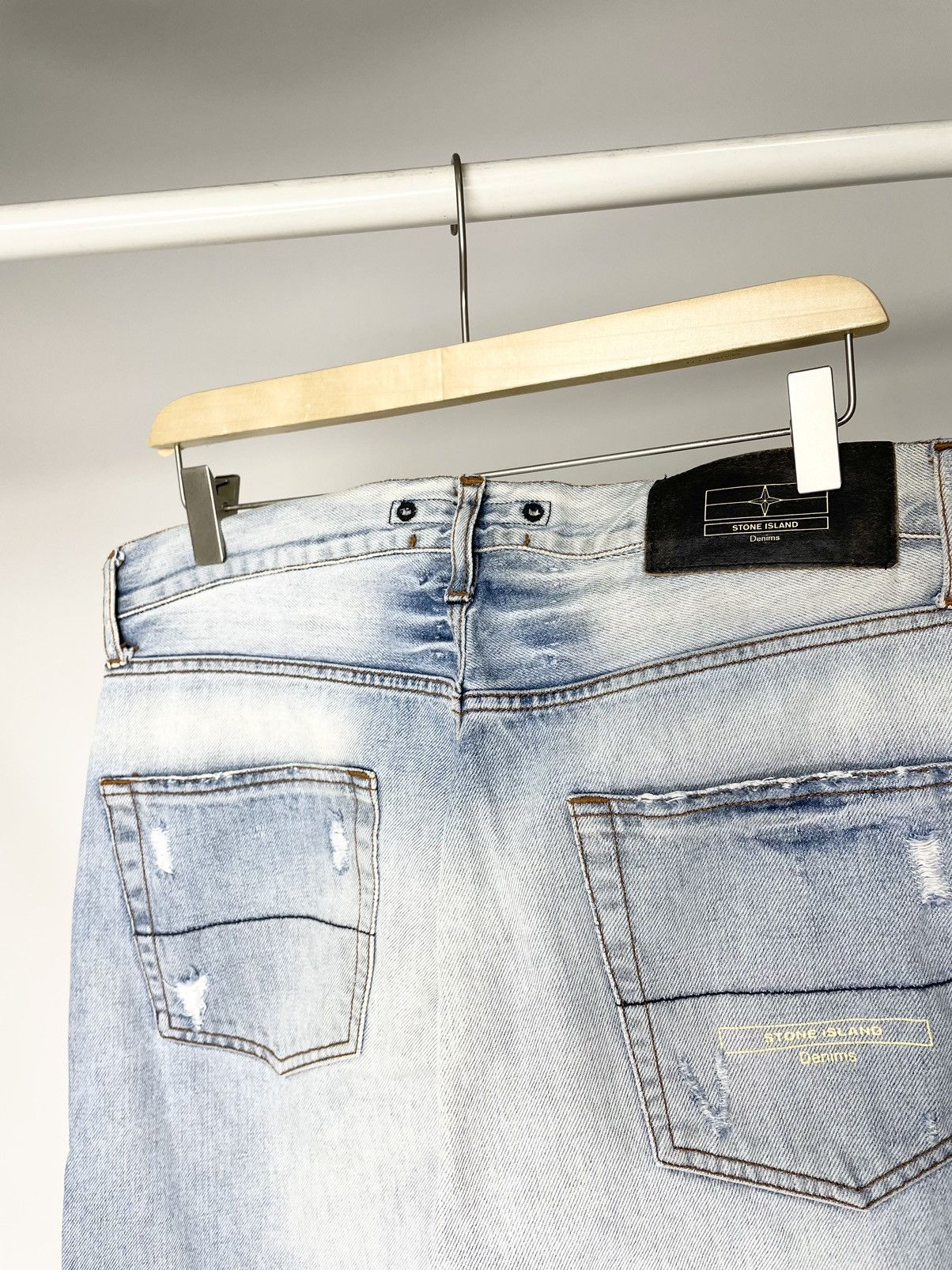 Stone Island Stone Island Denim Vintage Distressed Faded Blue Jeans Pants Size US 34 / EU 50 - 7 Thumbnail
