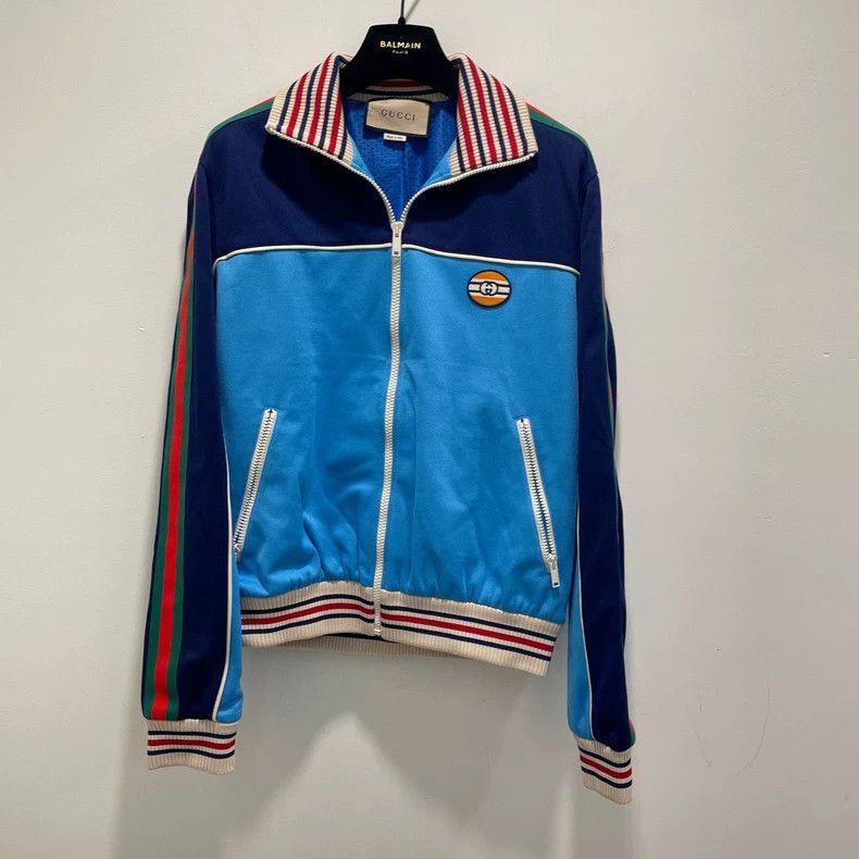 Gucci Gucci Blue striped stitching zipper jacket 2502-Nextarrow Size US S / EU 44-46 / 1 - 1 Thumbnail