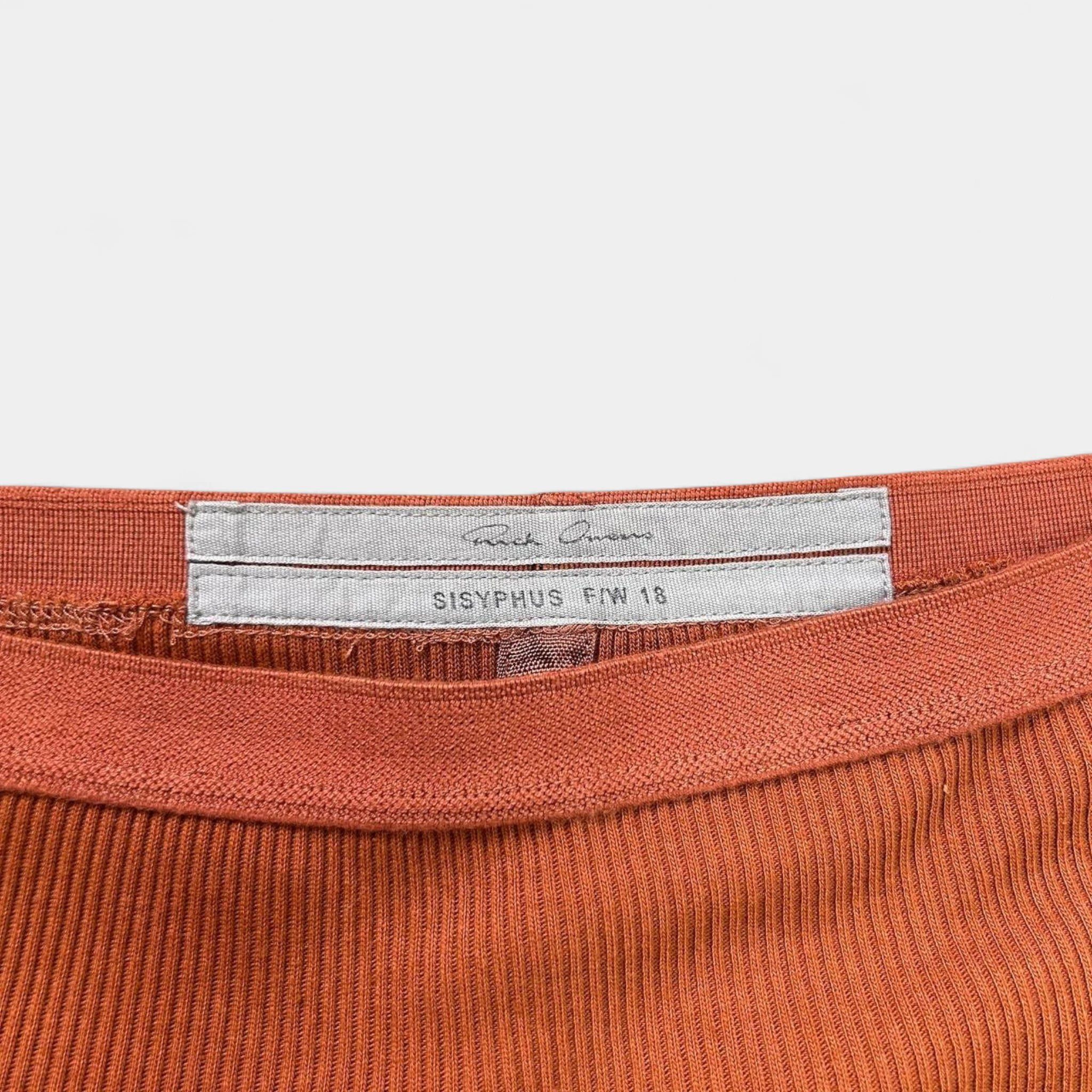 Rick Owens Rick Owens Sisyphus FW18 Orange Silk Tube Skirt Size 29" - 4 Thumbnail