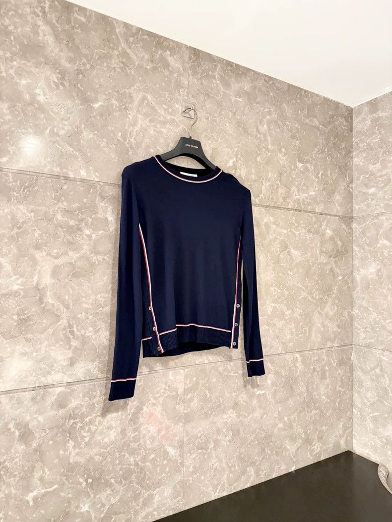 Thom Browne Thom Browne Blue Stripe Thin Knit Top- dmc Size US M / EU 48-50 / 2 - 1 Thumbnail