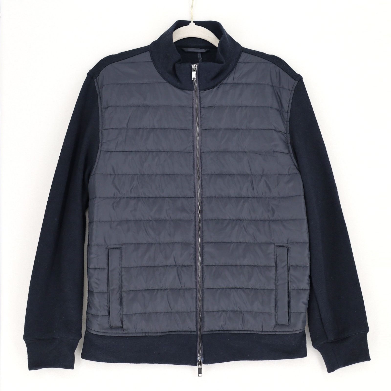 Alfani Alfani Men's Black Mixed-Media Full-Zip Bomber Jacket Size S Size US S / EU 44-46 / 1 - 2 Thumbnail
