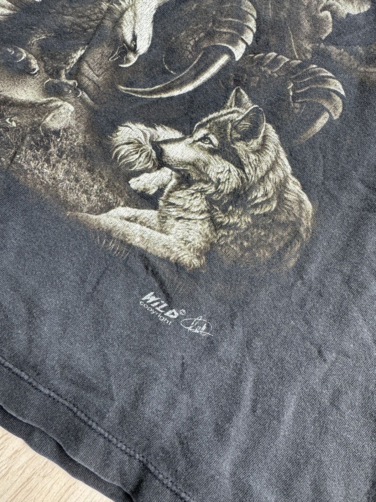 Vintage Vintage 90's Eagles Wild Black Zip Hoodie Rock overprint Size US L / EU 52-54 / 3 - 3 Thumbnail