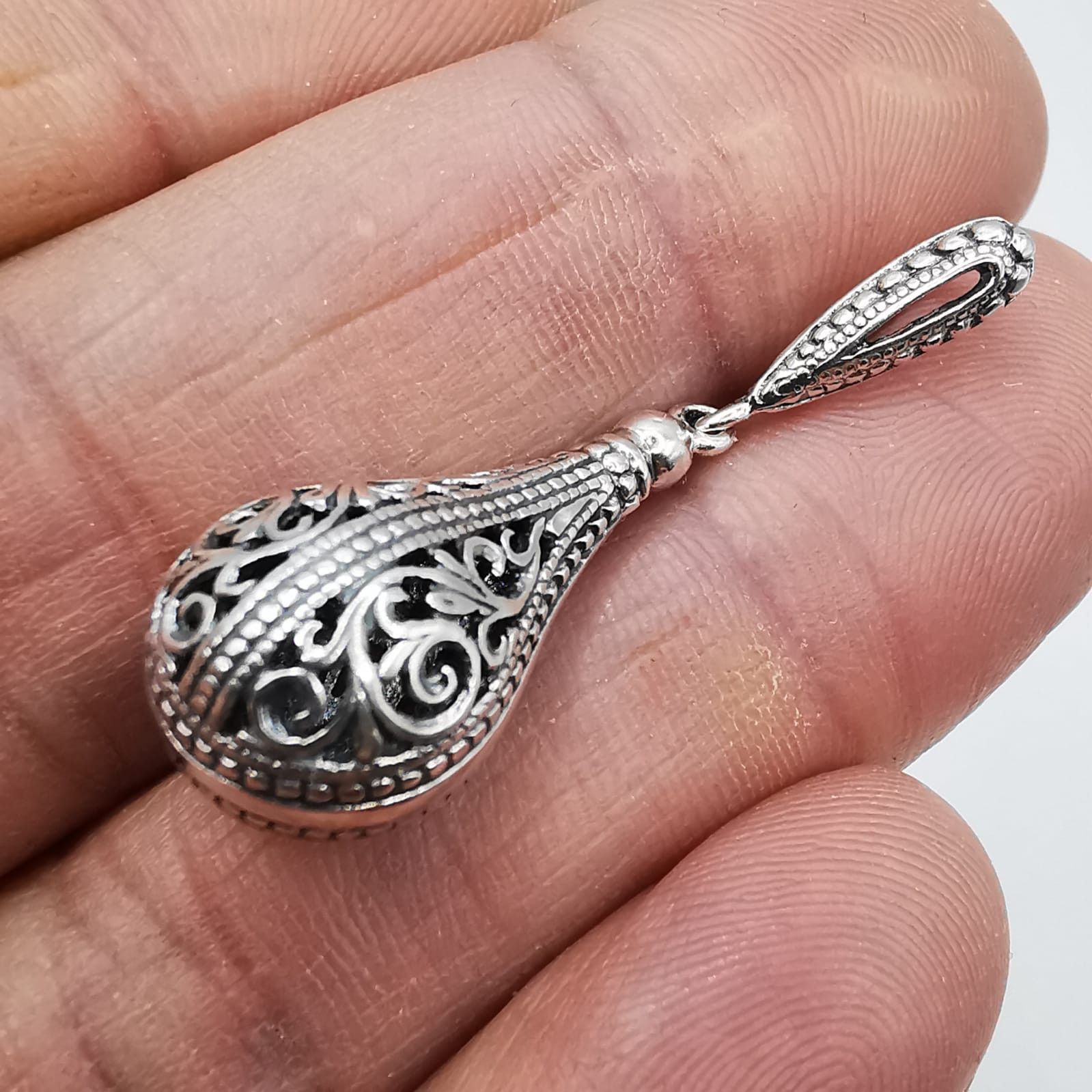 Sterling Silver Vintage Elegant Pendant Made of 925 Silver 4,30g Size ONE SIZE - 6 Thumbnail