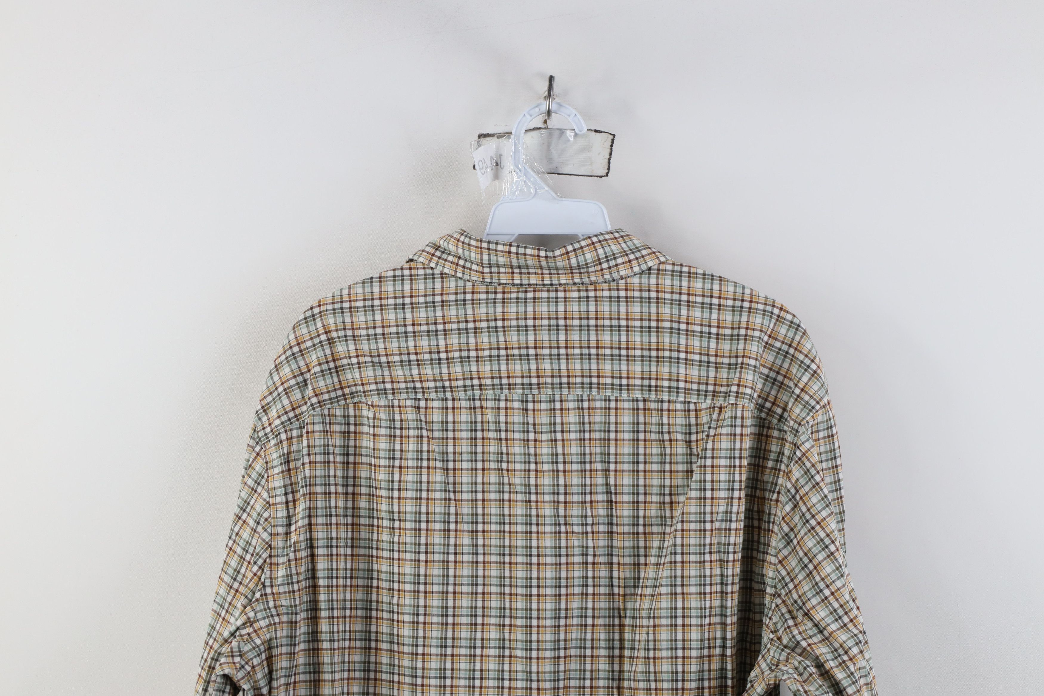 Banana Republic Banana Republic Wash Slim Fit Button Shirt Earth Tone Plaid Size US XL / EU 56 / 4 - 10 Thumbnail