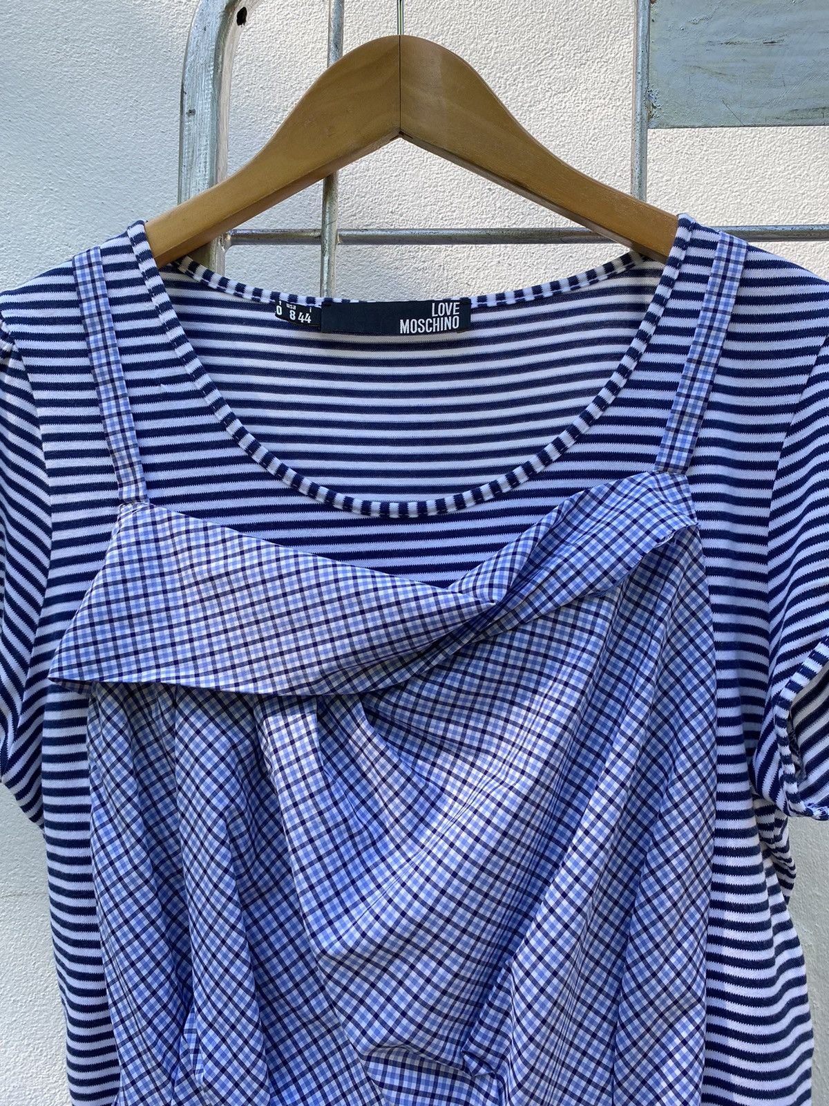 Designer Love Moschino deconstruction layer bule blouse on tee Size M / US 6-8 / IT 42-44 - 5 Thumbnail