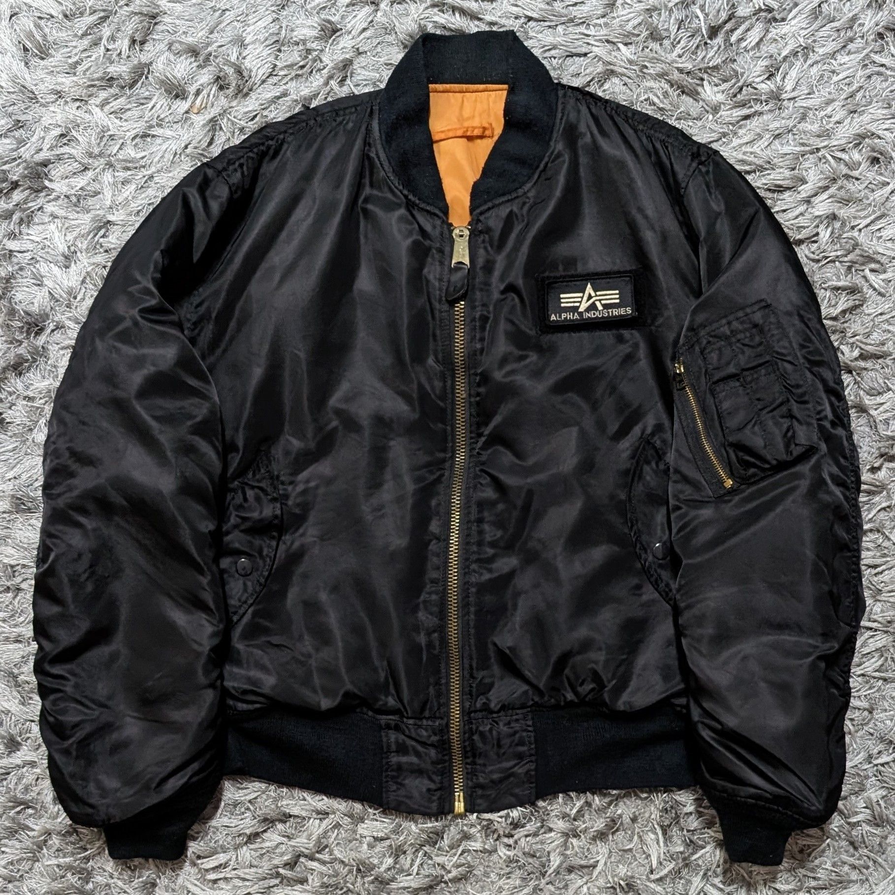 Vintage Vintage Surplas Black MA-1 Bomber Jacket JJJ Flight Jacket Size US M / EU 48-50 / 2 - 1 Thumbnail