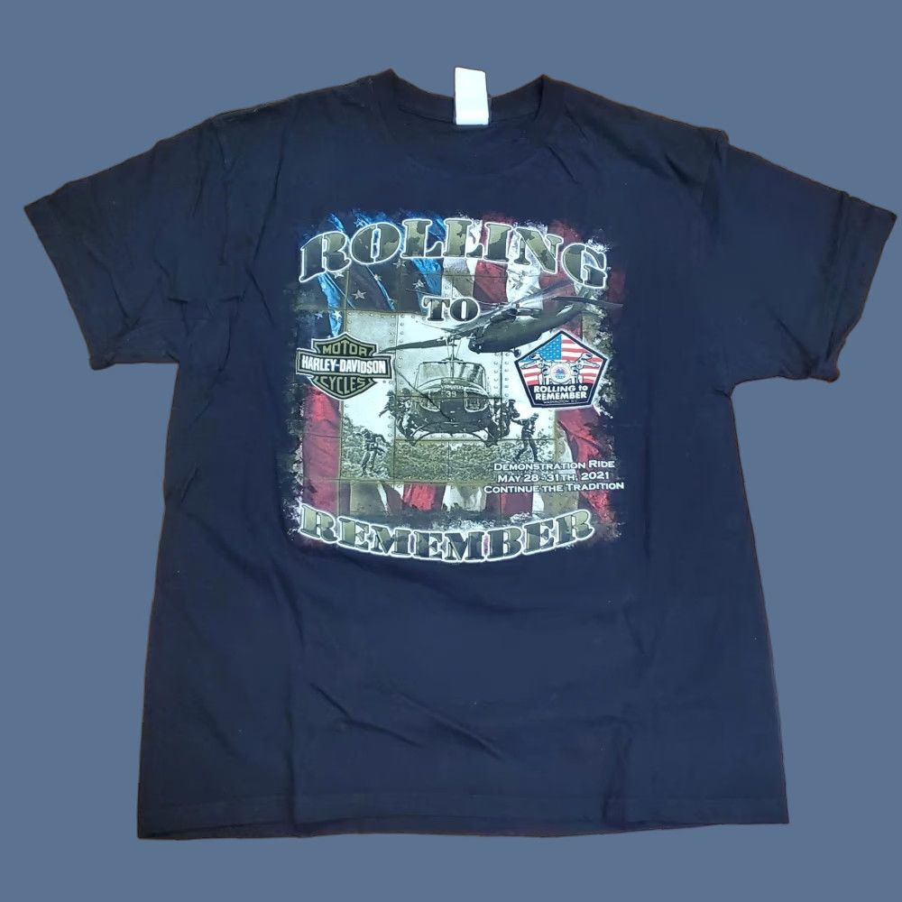 Harley Davidson Harley-Davidson Shirt Mens XL Black Rolling To Remember 2021 Washington DC Tee Size US XL / EU 56 / 4 - 1 Thumbnail