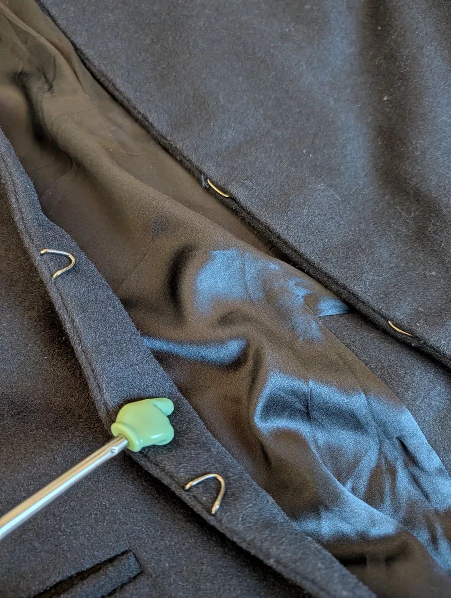 Inaisce Collarless Hidden Hook Blazer Size 40R - 4 Thumbnail