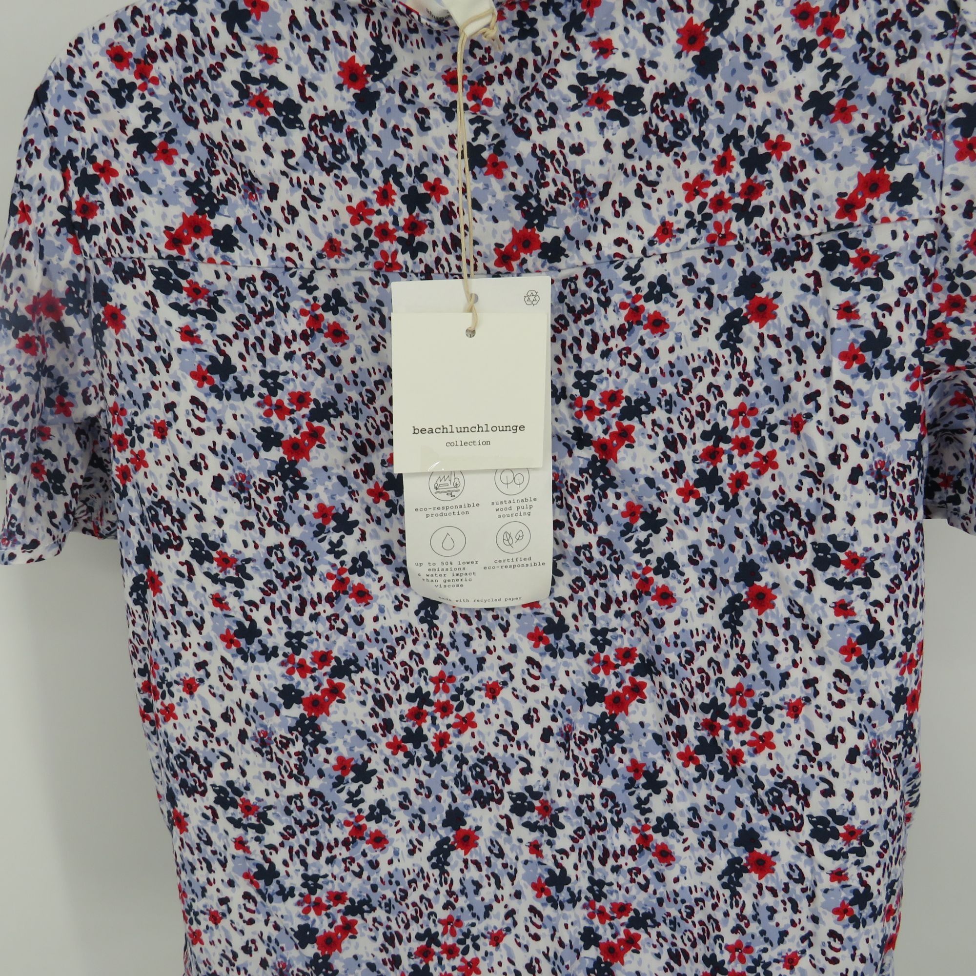 Other Beach Lunch Lounge XS Floral Button Front Short Sleeve Tie H Size XS / US 0-2 / IT 36-38 - 6 Thumbnail