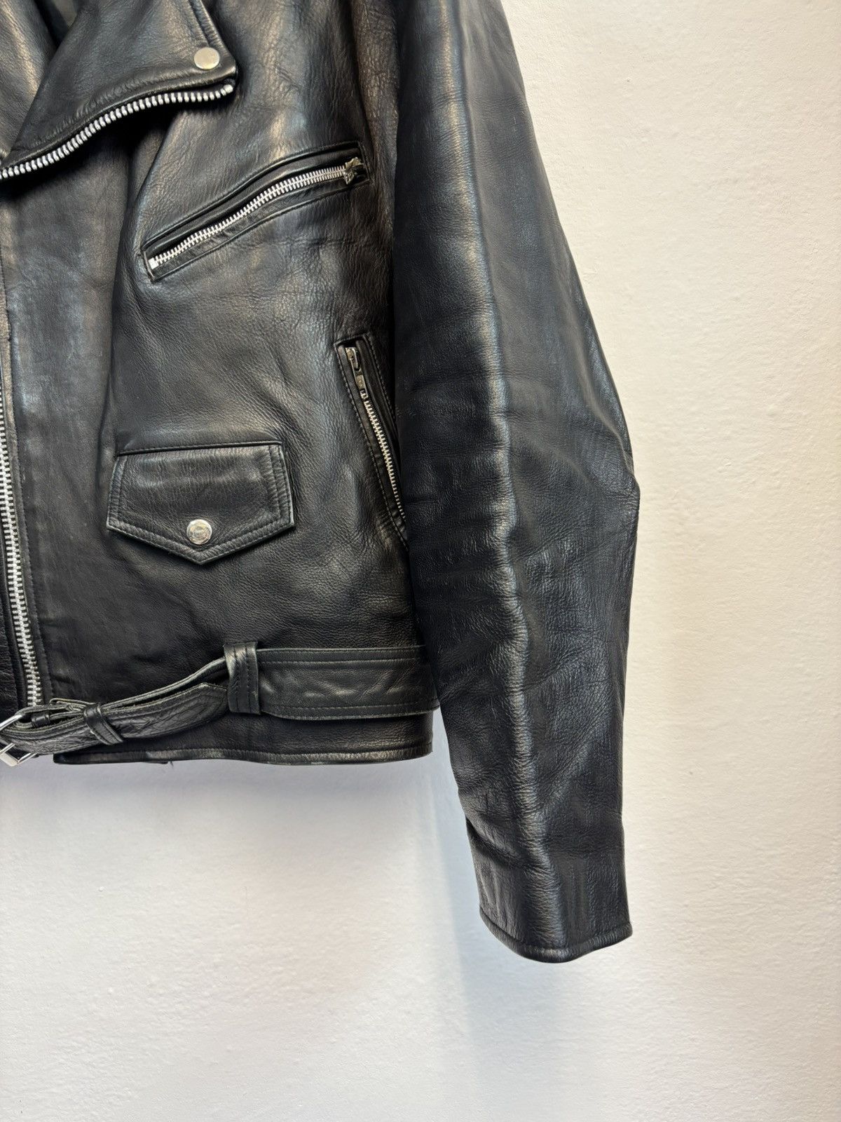 Genuine Leather × Vintage Vintage Ramones Jacket Leather Genuine Rock Metal Punk Rare Size US L / EU 52-54 / 3 - 4 Thumbnail
