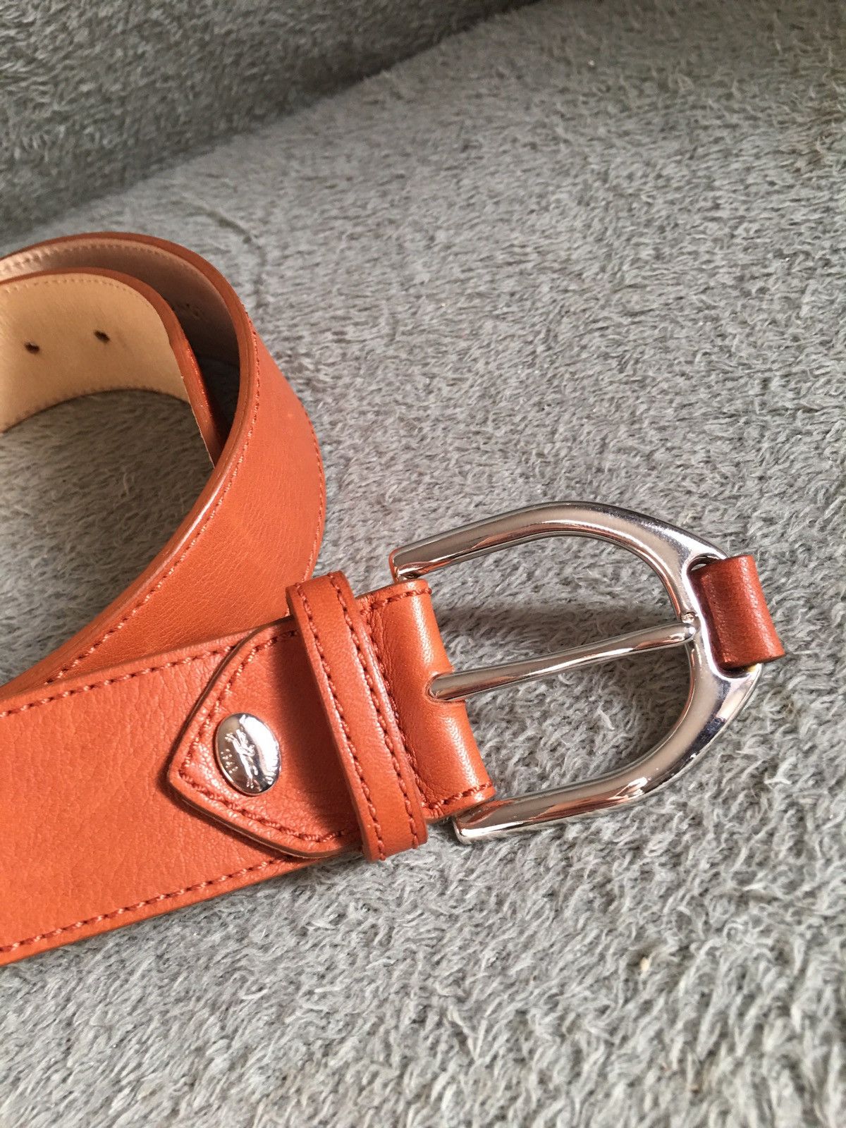 Longchamp Longchamp Leather France Mens Belt Light Brown Size ONE SIZE - 2 Thumbnail