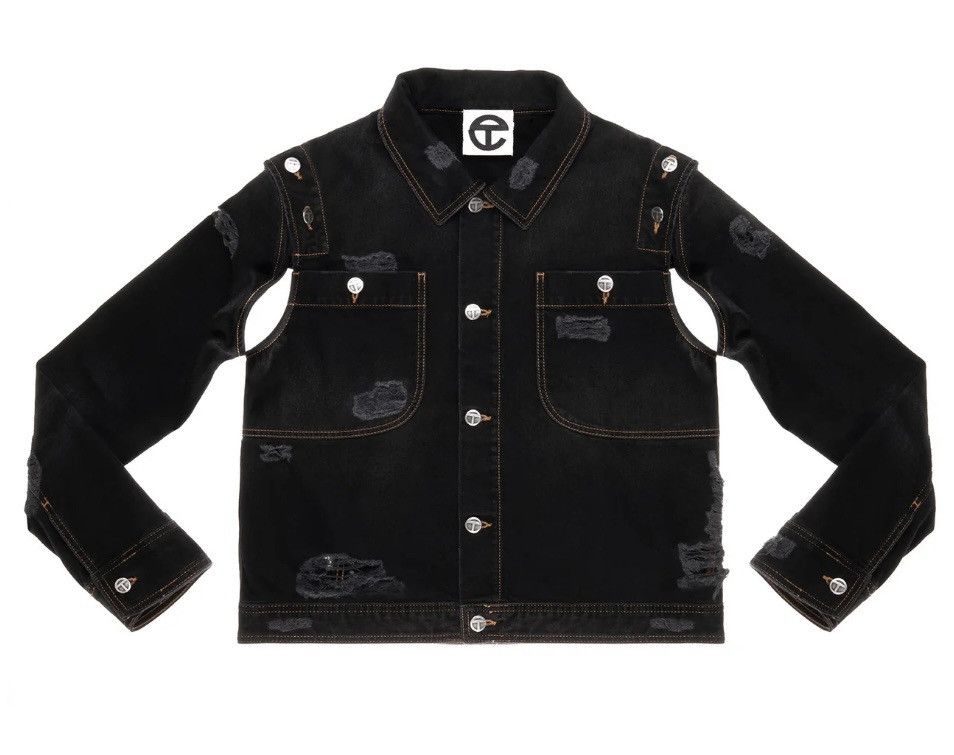Telfar Telfar Detachable Jean Jacket - Distressed Black Size XS / US 0-2 / IT 36-38 - 1 Thumbnail
