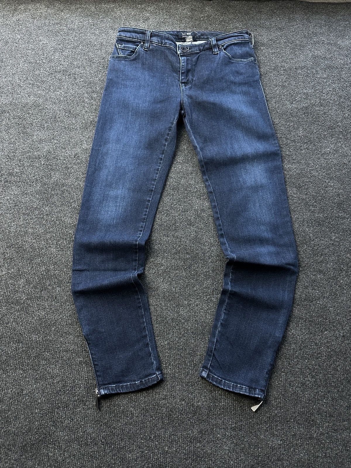 Armani 🚨Y2K WOMEN ARMANI JEANS WITH LOGO AVANT GARDE DENIM PANTS Size 26" / US 2 / IT 38 - 1 Thumbnail