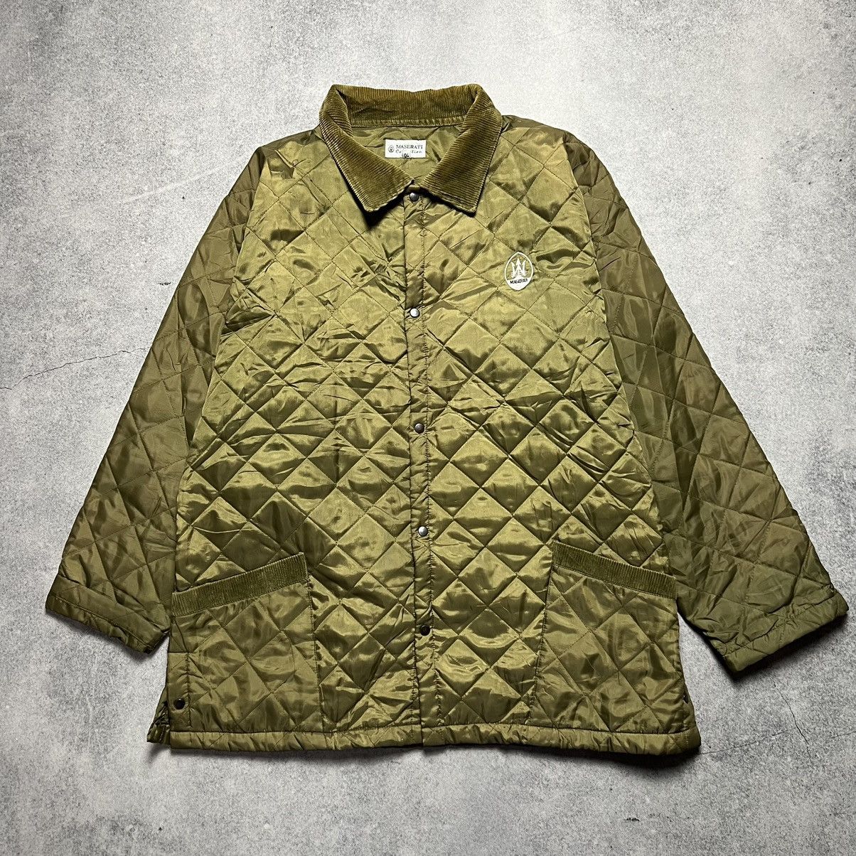 Maserati Vintage Maserati Liddesdale Quilted Barbour Style Jacket Size US XL / EU 56 / 4 - 1 Thumbnail