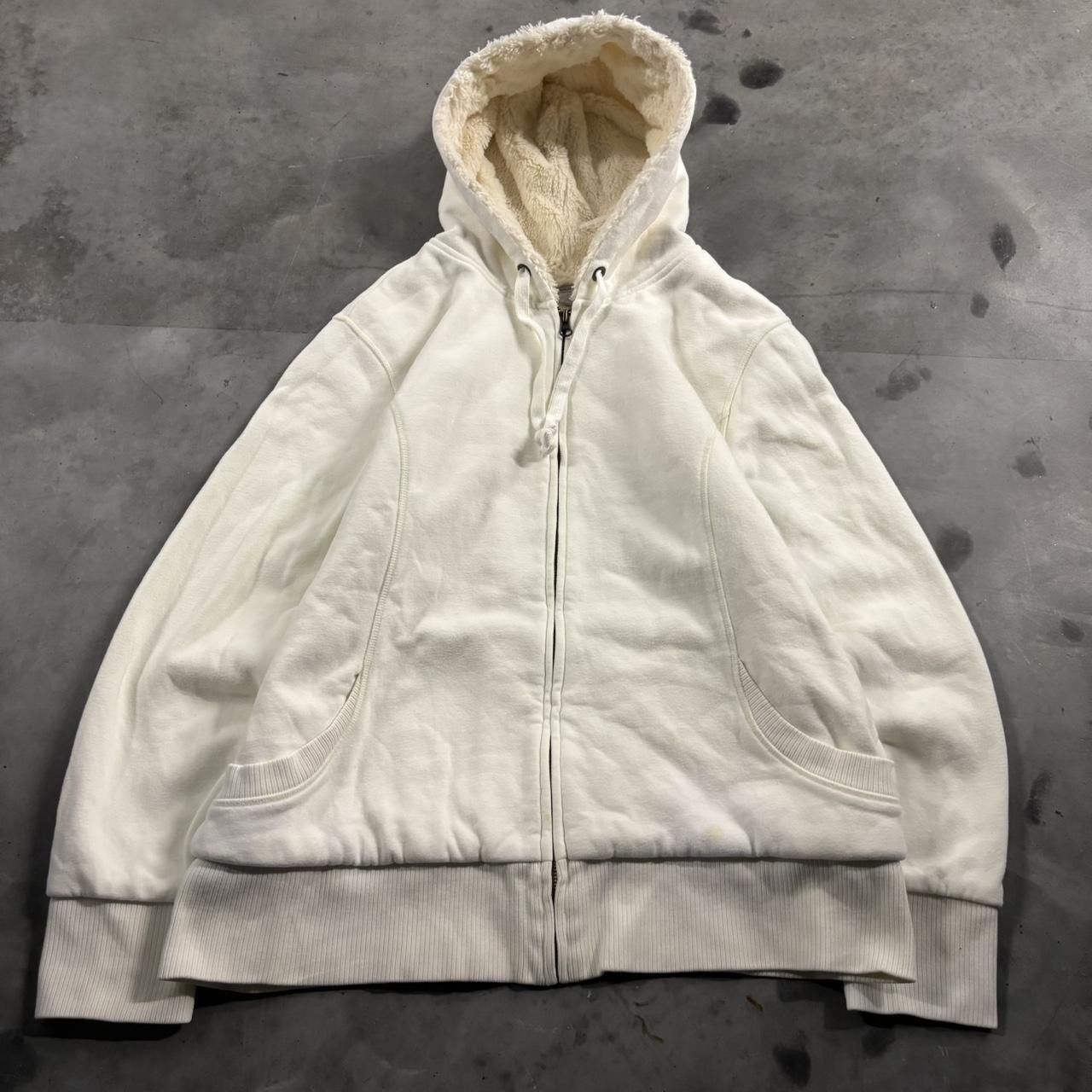 Vintage Vintage Y2K/2000s Cute White Soft Sherpa Fur Cozy Zip Up Hoodie! Size XL Size XL / US 12-14 / IT 48-50 - 1 Thumbnail