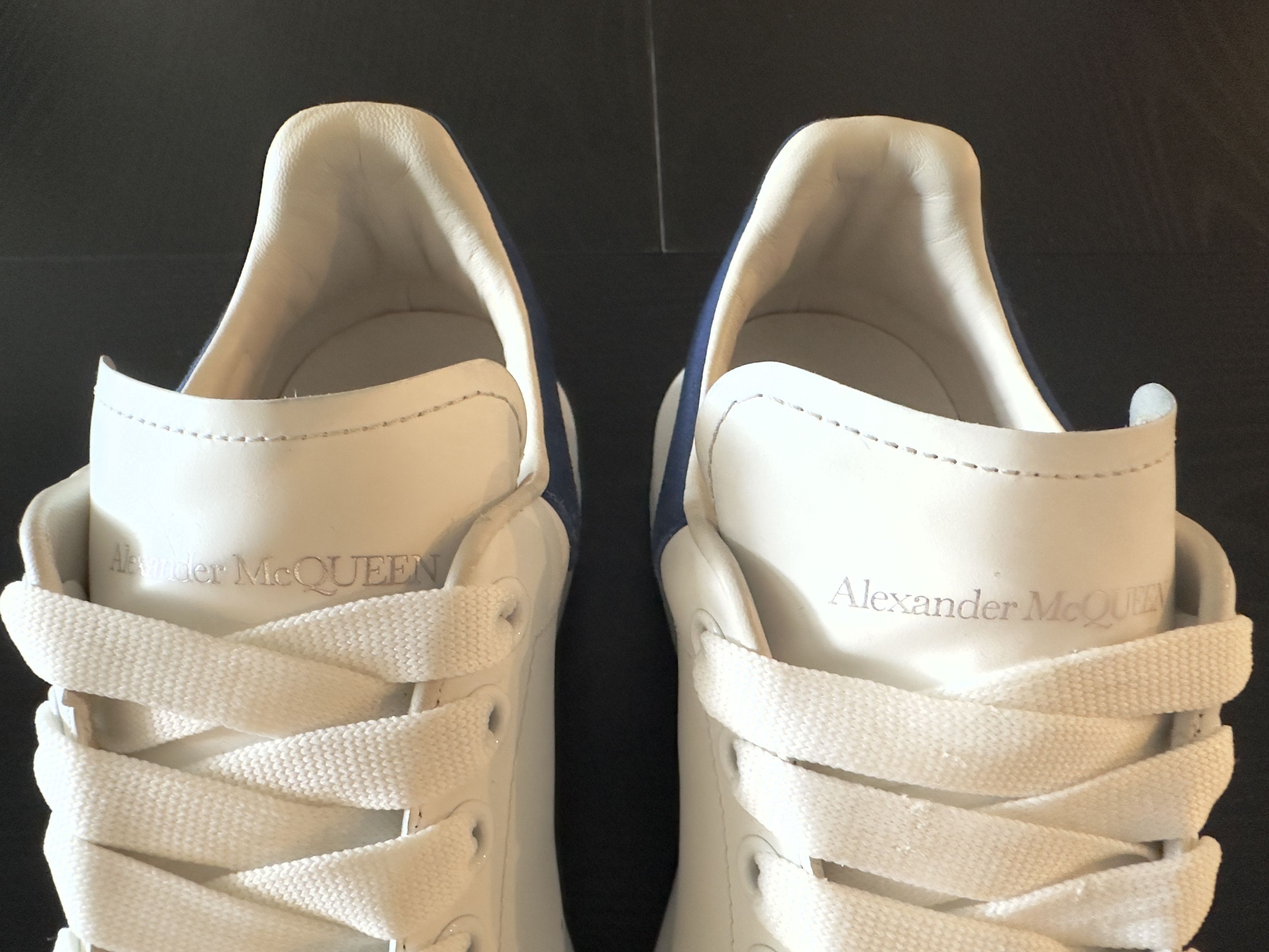 Alexander McQueen Men's Oversized Sneaker in White/Paris Blue Size US 7 / EU 40 - 2 Thumbnail