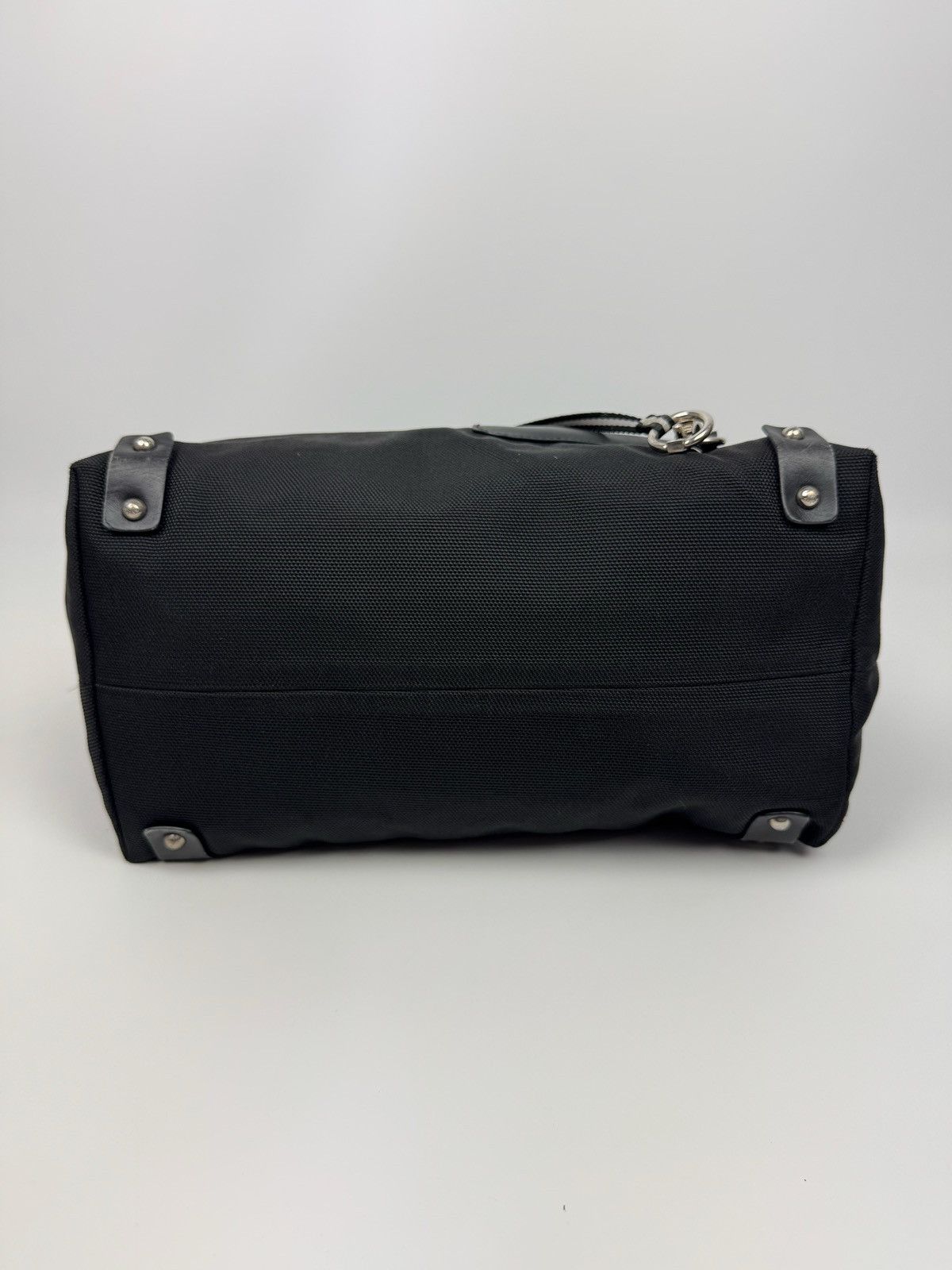 Bally Bally Cloth Canvas/Leather Black Handbag Size ONE SIZE - 11 Thumbnail