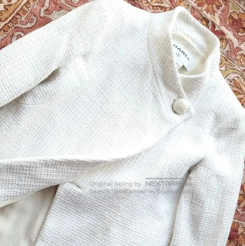 Chanel Chanel White Cotton Summer Jacket for Women . Size XS / US 0-2 / IT 36-38 - 9 Thumbnail