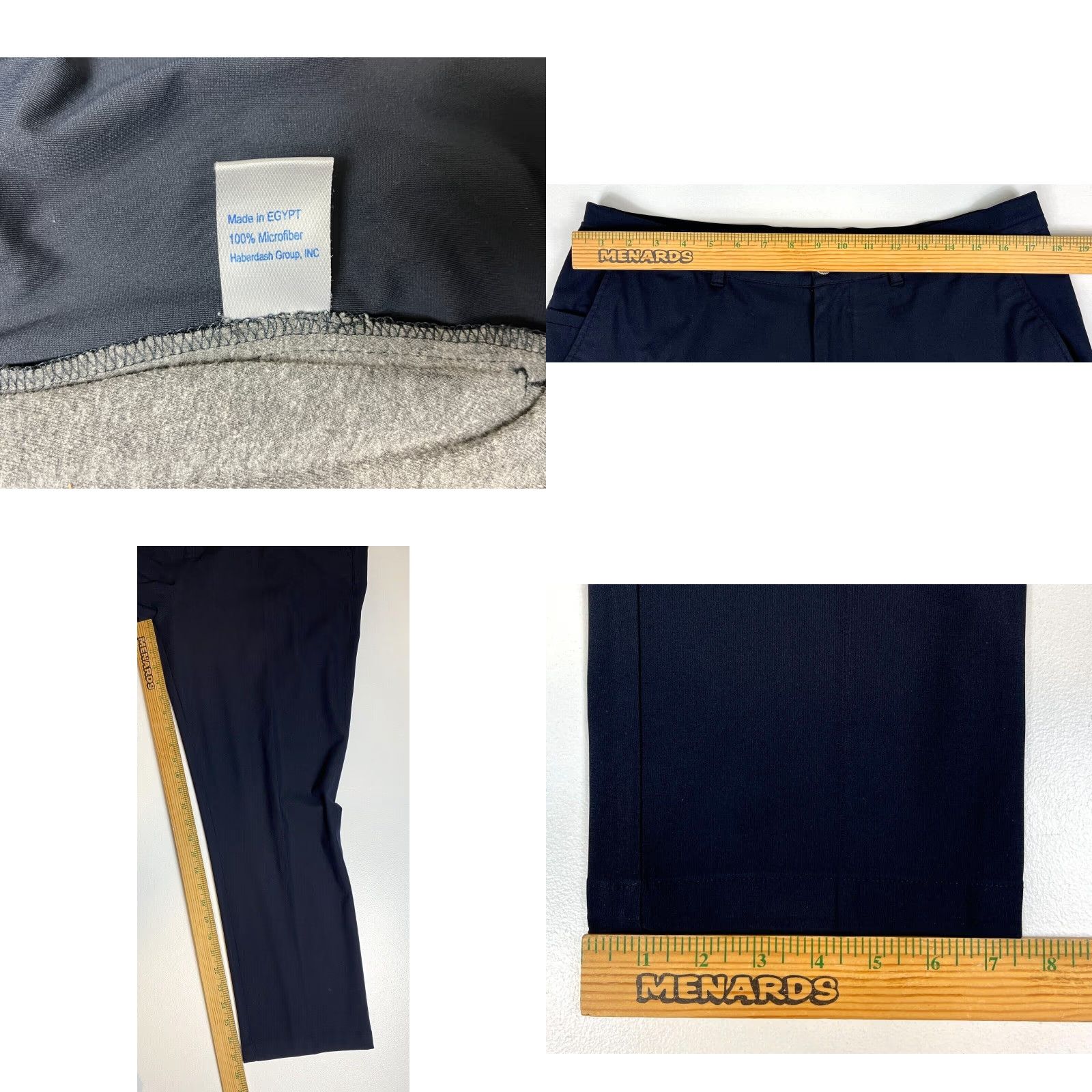 Vintage Twillory Men's Tailored Fit Performance Pants Navy Blue 36 Stretch Chino Flat Front Inseam 27.5"} Size US 36 / EU 52 - 8 Thumbnail