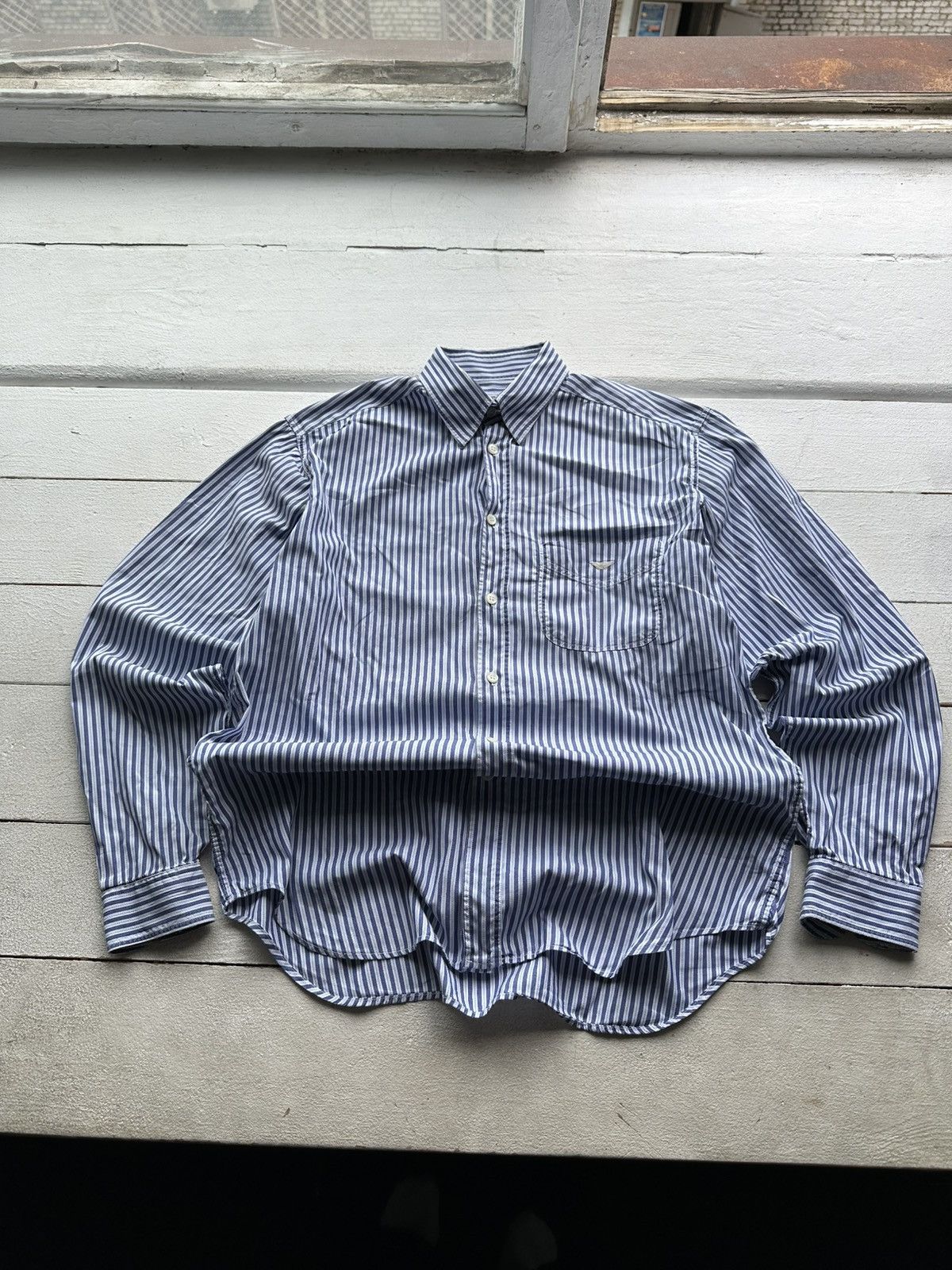 Emporio Armani RARE🚨 EMPORIO ARMANI JEANS VINTAGE SHIRT LUXURY BUTTON 90s Size US M / EU 48-50 / 2 - 1 Thumbnail