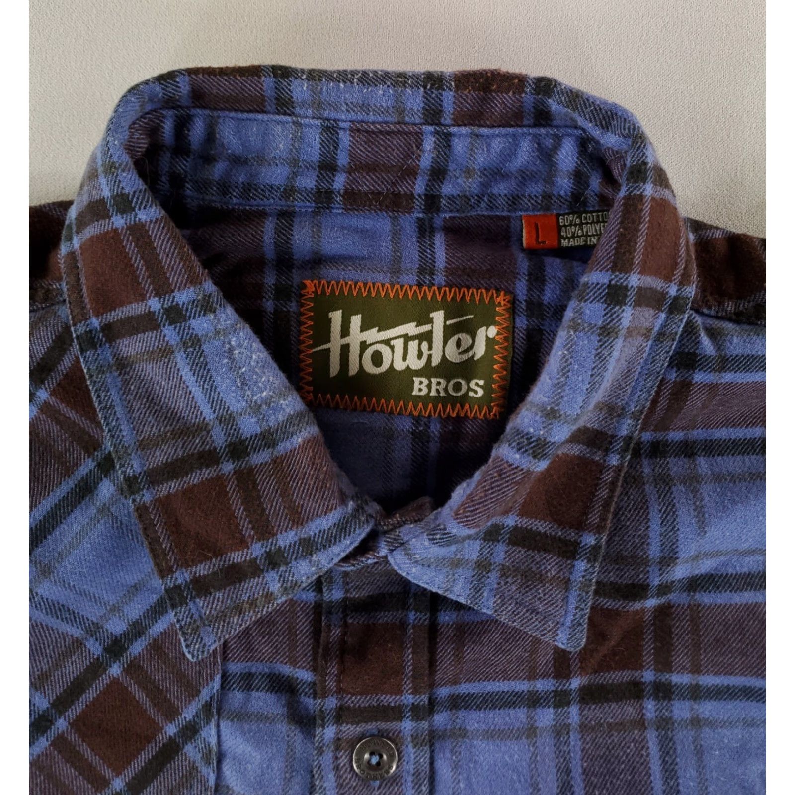 Howler Brothers Howler Bros Shirt Flannel Button Up Shooting Double Elbows Shoulder Plaid Mens L Multicolor Long Sleeve Size US L / EU 52-54 / 3 - 3 Thumbnail