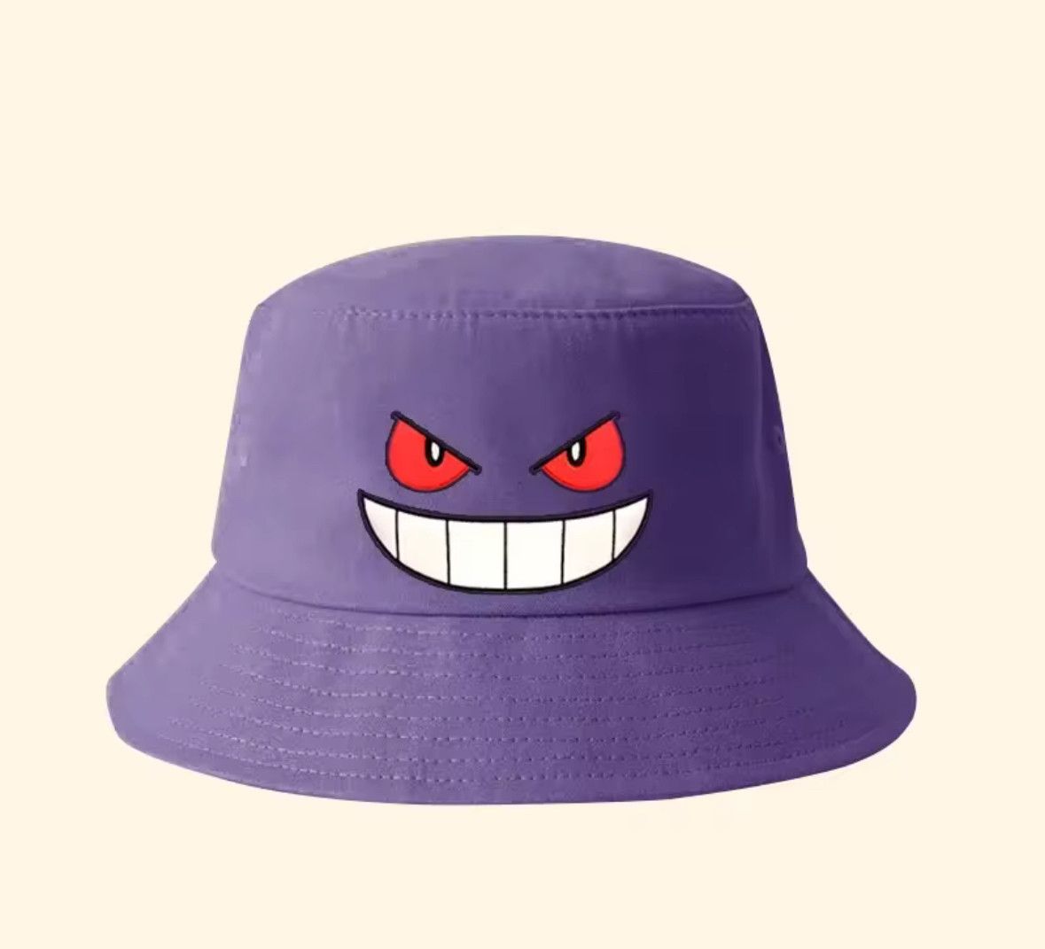 Japanese Brand Japanese Cartoon Anime Gengar Fisherman Purple Panama Hat Size ONE SIZE - 2 Thumbnail
