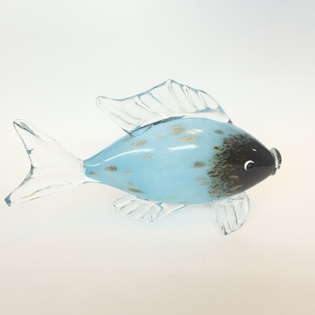 Murano VTG Large Murano Style ArtGlass Fish Sculpture 11"x6.5” Flaw Size ONE SIZE - 7 Thumbnail