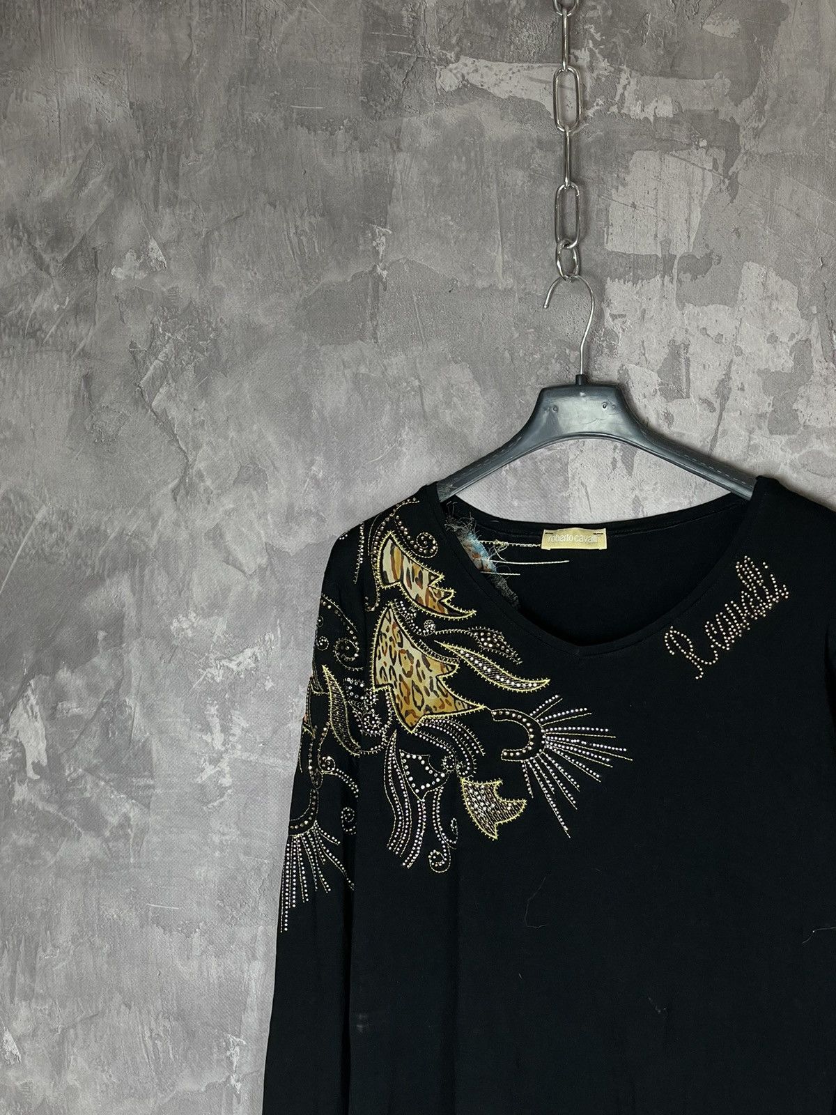 Just Cavalli × Roberto Cavalli × Vintage Roberto Cavalli Vintage Y2K Art Gallery Long Sleeve Size M / US 6-8 / IT 42-44 - 3 Thumbnail