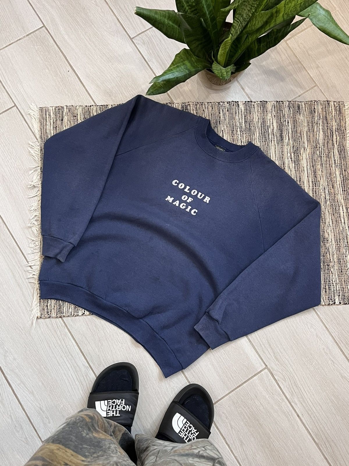 Vintage Vintage Screen Stars Sweatshirt Colour of Magic Navy Faded Size US L / EU 52-54 / 3 - 1 Thumbnail