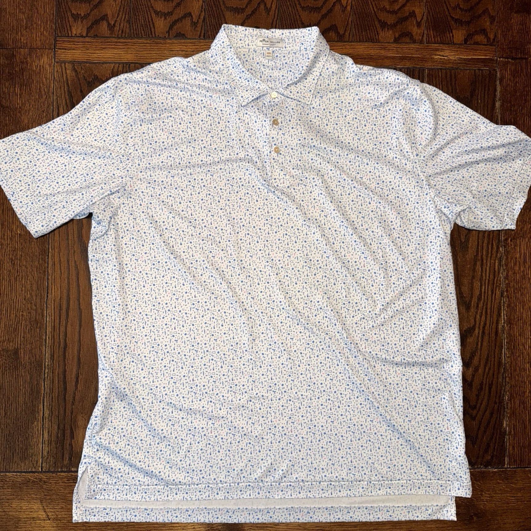 Peter Millar Peter Millar Polo Summer Comfort Cocktail Pattern Performance Kierland Golf XXL Men Polo Geometric Multicolor Short Sleeve Beach Golf Men Mens Size US XXL / EU 58 / 5 - 3 Thumbnail