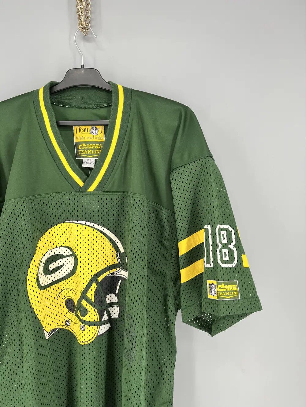 NFL × Vintage 1991's GREEN BAY PACKERS CAMPRI TEAMLINE JERSEY L Size US L / EU 52-54 / 3 - 5 Thumbnail