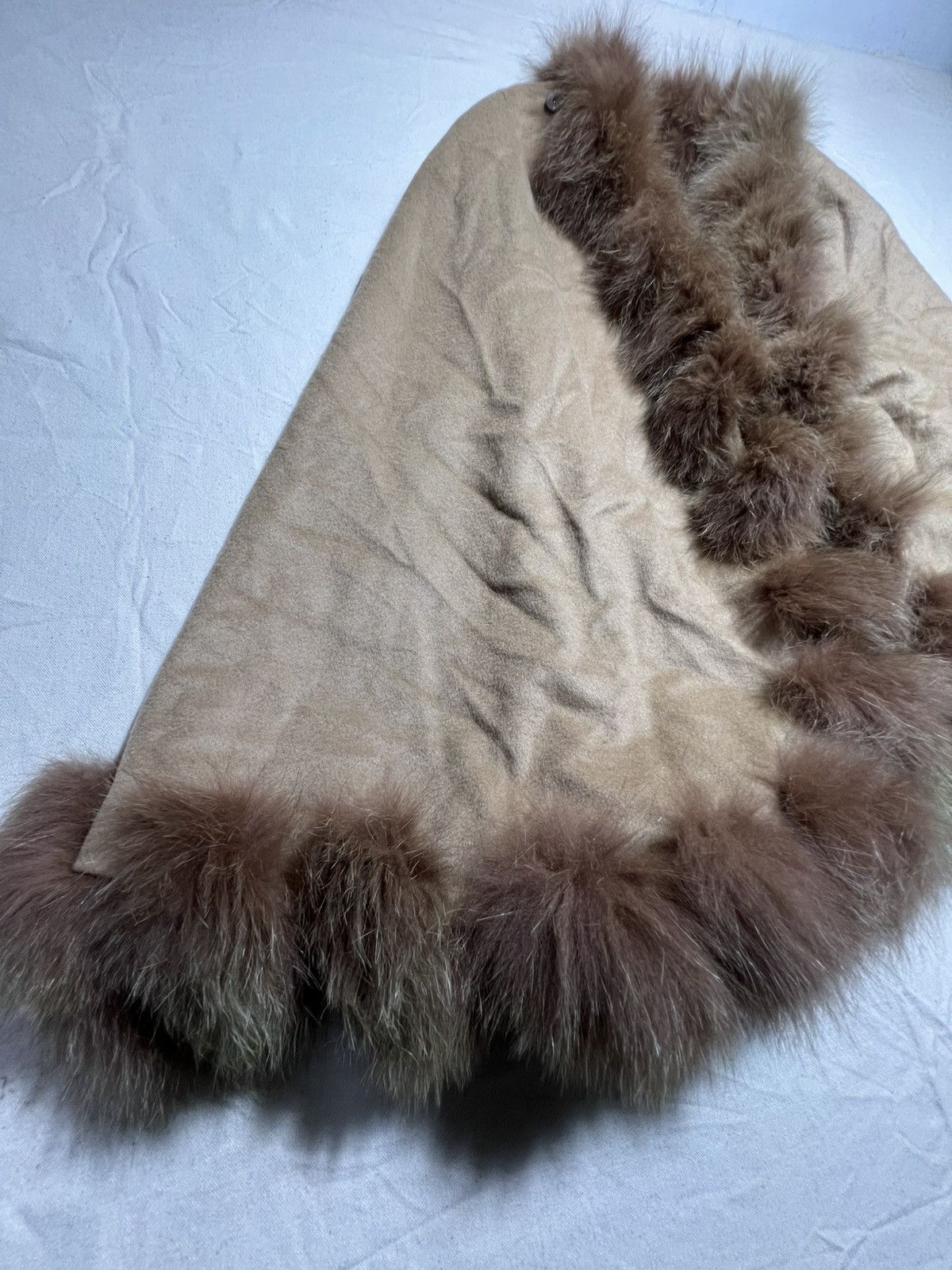 Balmain BALMAIN camel-colored poncho Size ONE SIZE - 2 Thumbnail