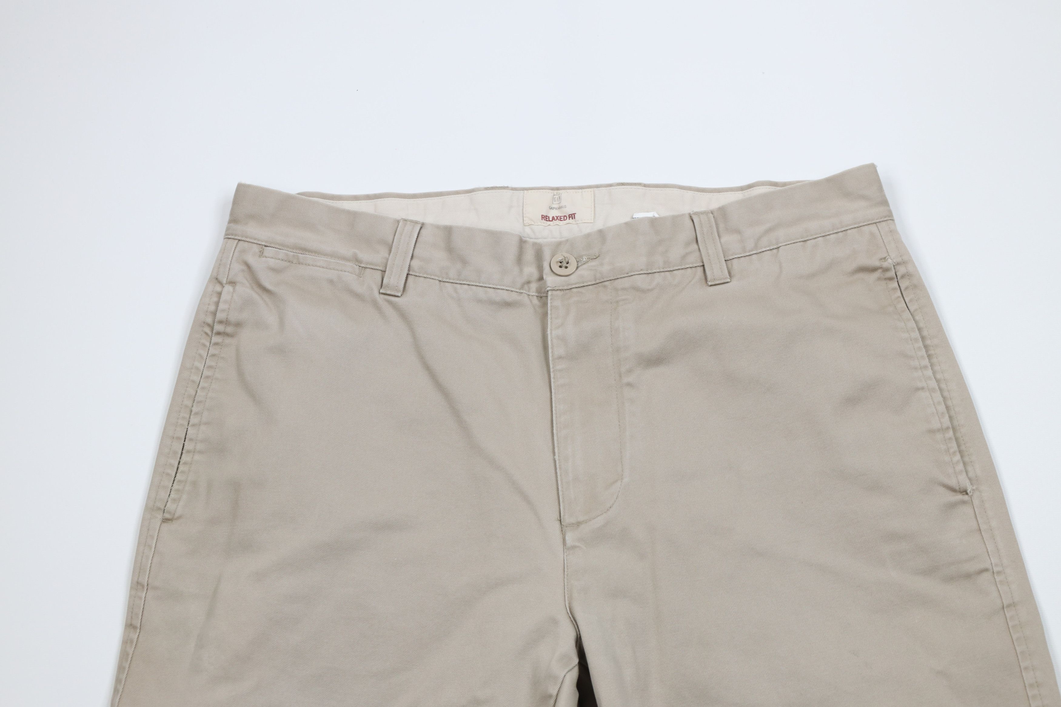 Gap Vintage Y2K Gap Relaxed Fit Wide Leg Chino Pants Beige Size US 34 / EU 50 - 2 Thumbnail