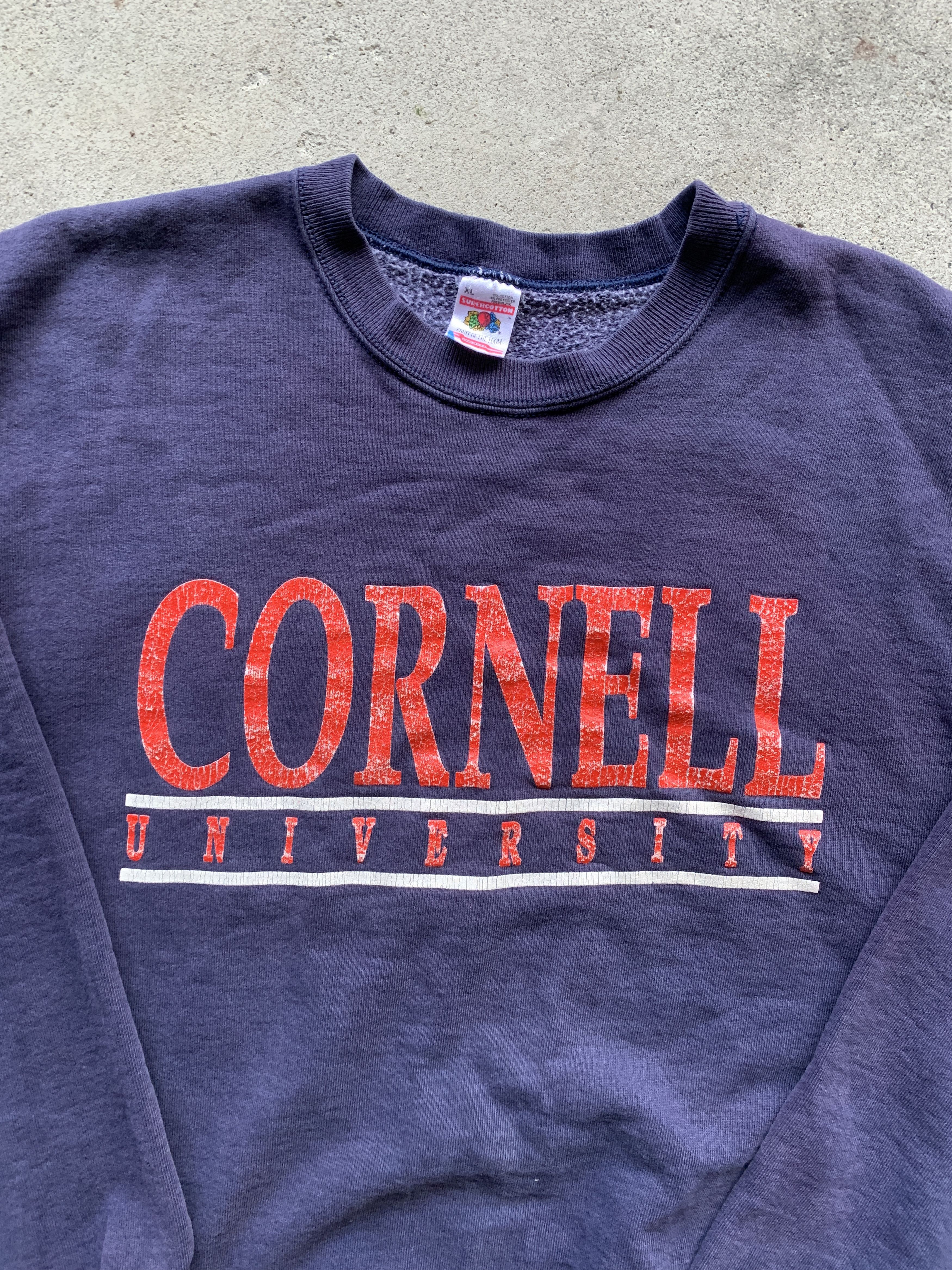 Vintage Vintage 90's Cornell University Sweatshirt Size US XL / EU 56 / 4 - 2 Thumbnail