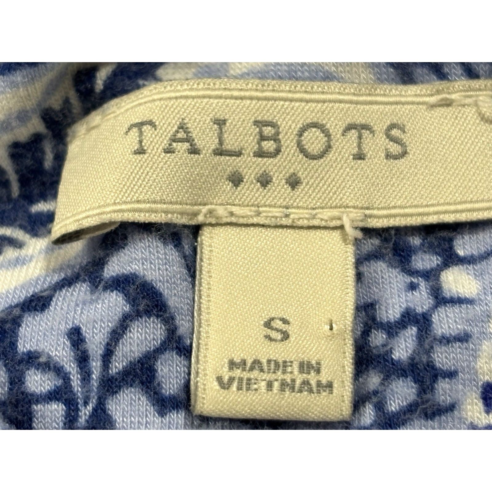 Talbots Talbots Maxi Dress Sz S Blue Paisley Jersey V-Neck Sleeveless Stretch Pullover Casual Womens Size S / US 4 / IT 40 - 7 Thumbnail