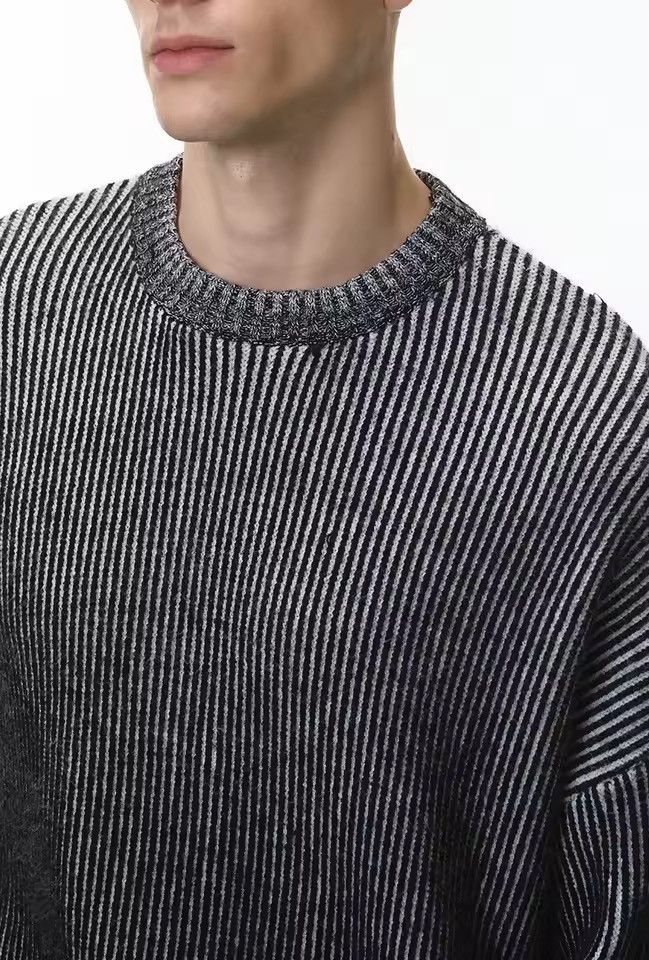Other Designer Striped Vintage Crewneck Knit Pullover Sweater Size US L / EU 52-54 / 3 - 6 Thumbnail