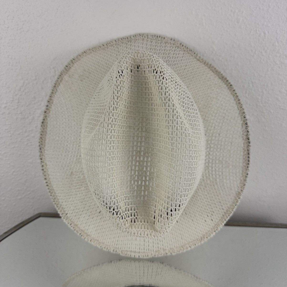 Vintage Sombreros Super Finos Del Centro Vintage White Fedora Hat Size ONE SIZE - 7 Thumbnail