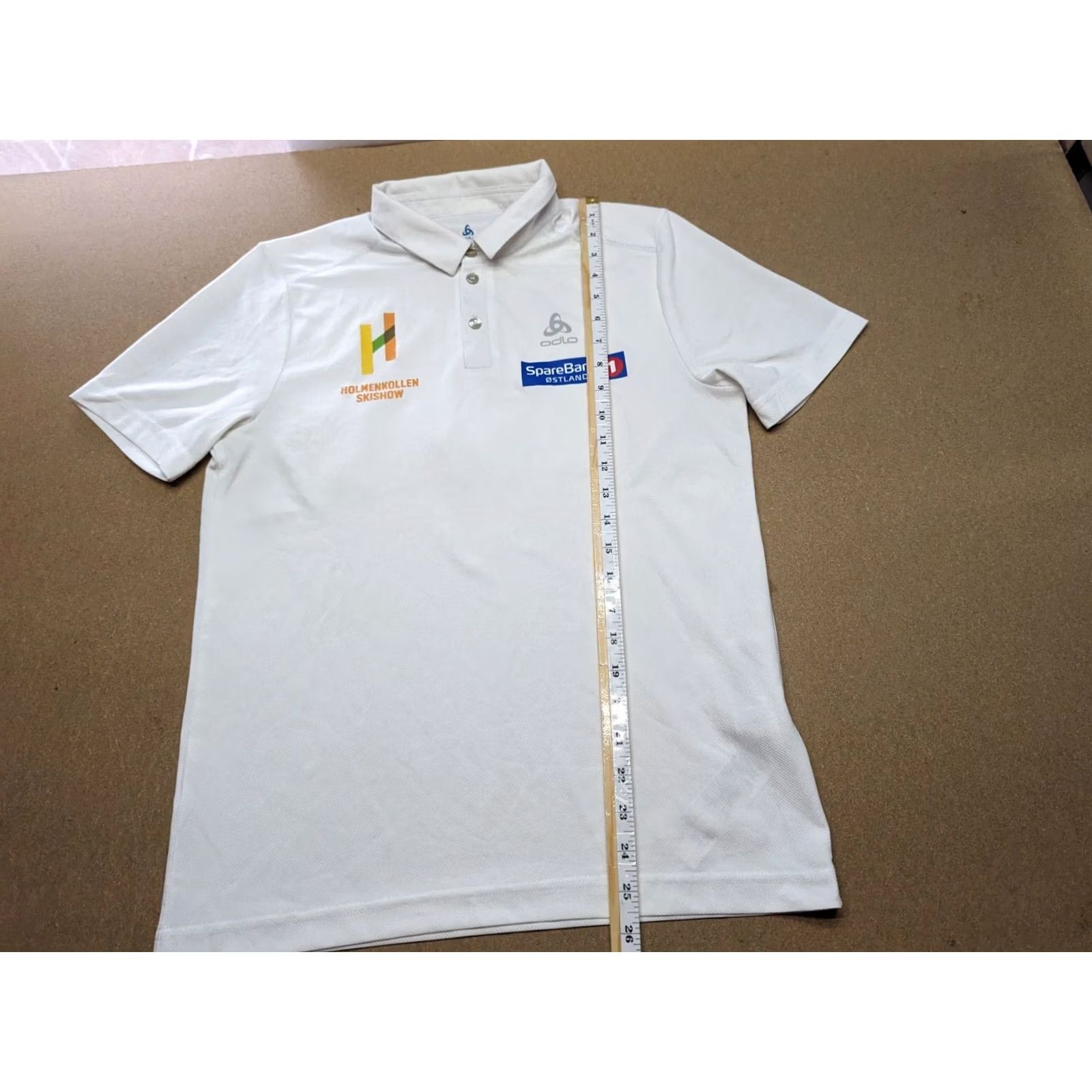 Odlo Odlo Polo Shirt Mens XS White Pique Button Small Sparebank Holemnkollen Size US S / EU 44-46 / 1 - 5 Thumbnail