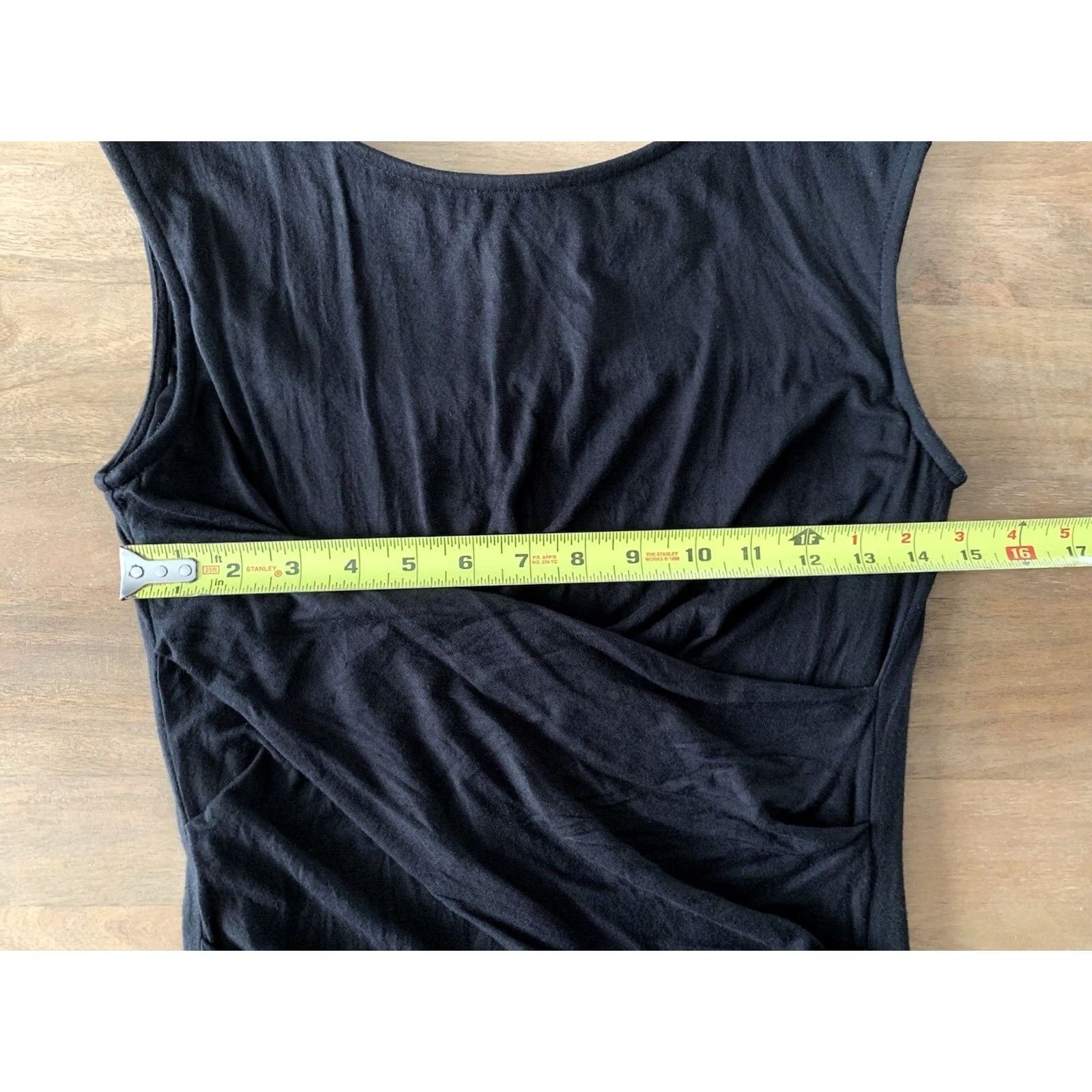 Vintage KUT from the Kloth Black Drape Front Stretch Sheath Dress Women's 2 USA Office Workwear Business Casual Size XS / US 0-2 / IT 36-38 - 4 Thumbnail