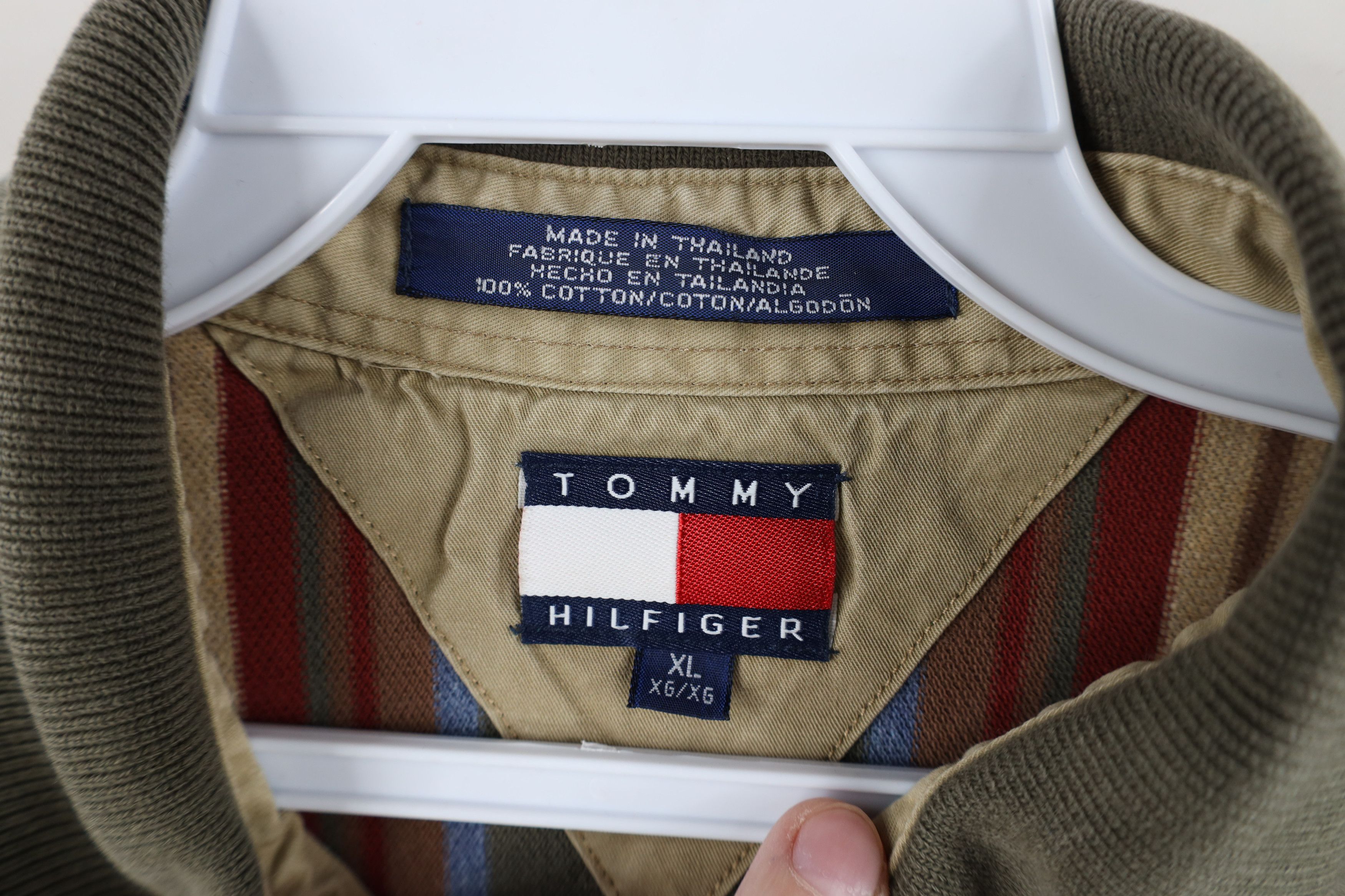 Tommy Hilfiger Vintage 90s Tommy Hilfiger Tone Striped Golf Polo Shirt Size US XL / EU 56 / 4 - 10 Thumbnail