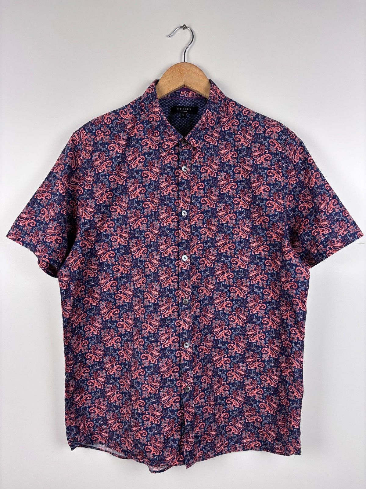Ted Baker Ted Baker Short Sleeve Paisley Print Shirt Multicolor Size 5 Size US L / EU 52-54 / 3 - 1 Thumbnail