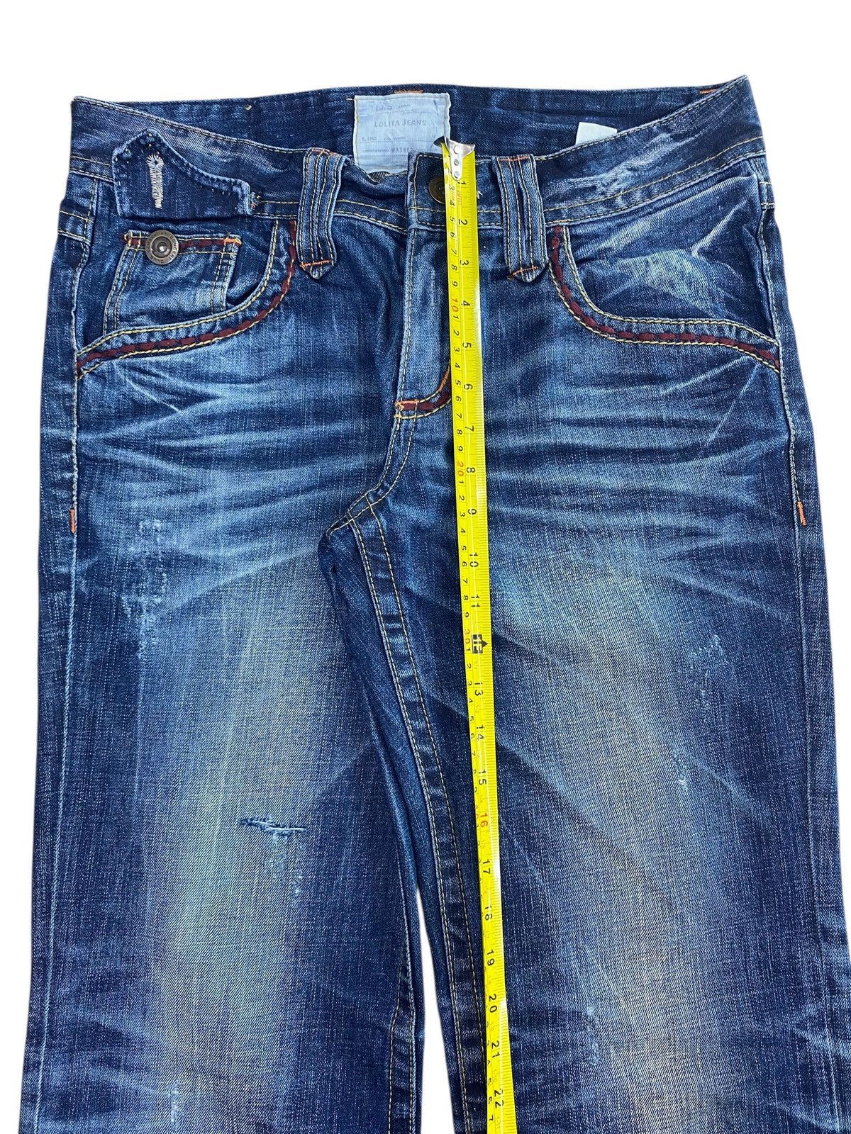 Other Lolita Club By Concert Blue Wash Style Whiskers Jeans Size US 34 / EU 50 - 6 Thumbnail