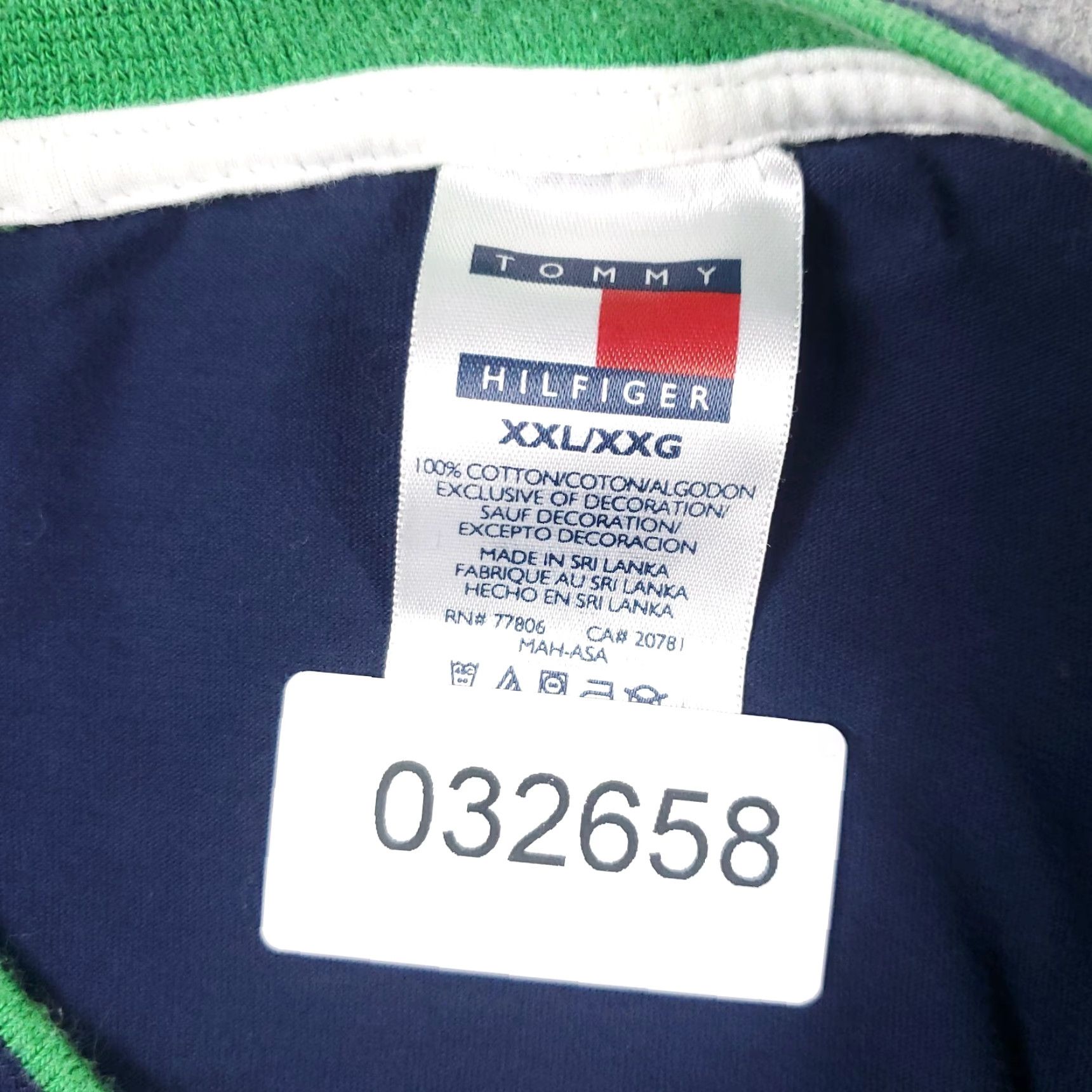 Tommy Hilfiger VINTAGE Tommy Hilfiger Shirt Unisex Adults T-Shirt 2XL Blue Crew Neck Short Sleeve Logo 90s Football American Mens Womens Size US XXL / EU 58 / 5 - 8 Thumbnail