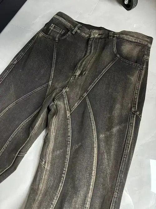 Japanese Brand × Jean Vintage Washed Black Micro Flare Jeans Size US 32 / EU 48 - 4 Thumbnail