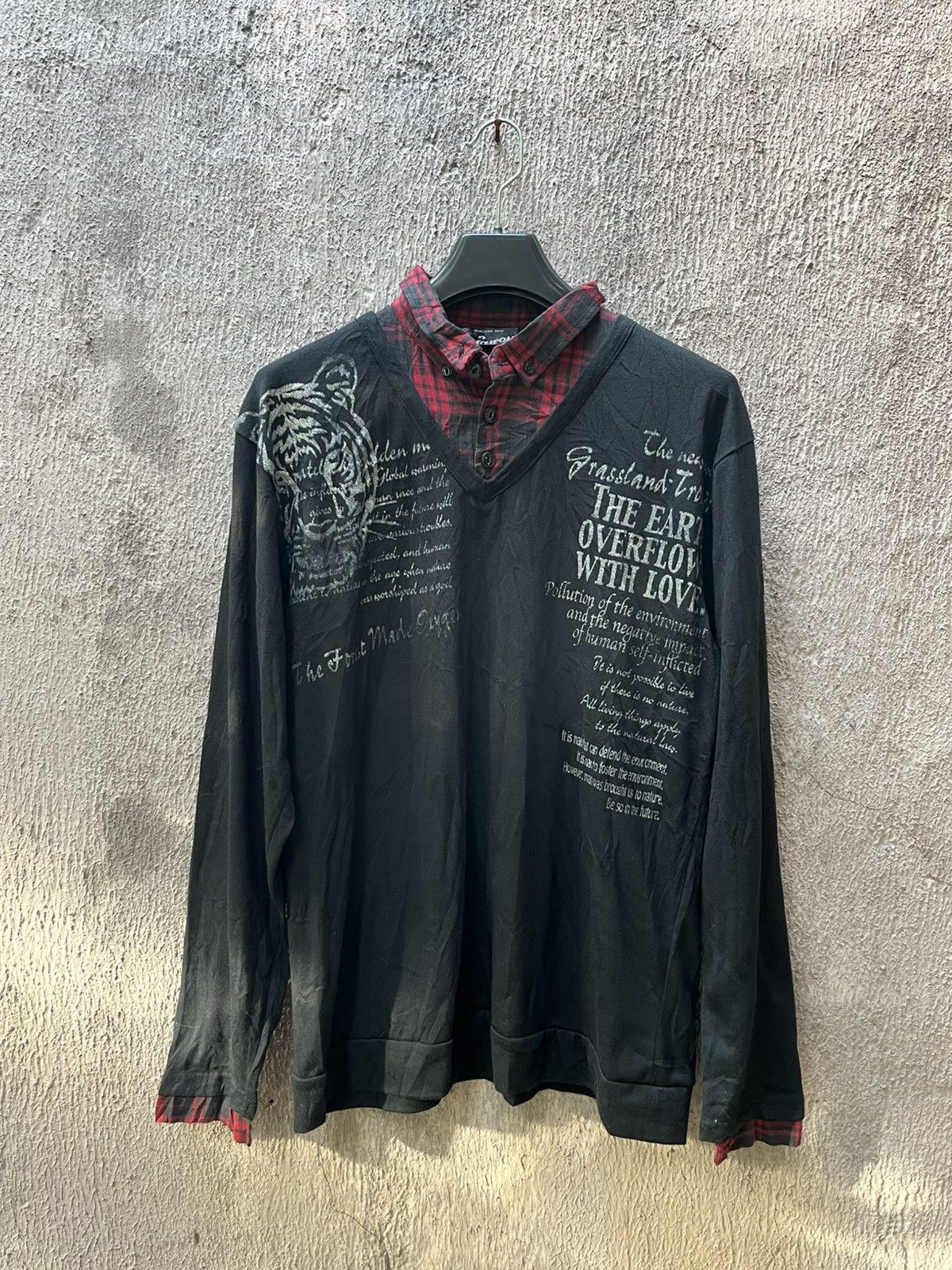 Japanese Brand Euroyal Poem Tee DoubleLayer y2k Size US L / EU 52-54 / 3 - 1 Thumbnail