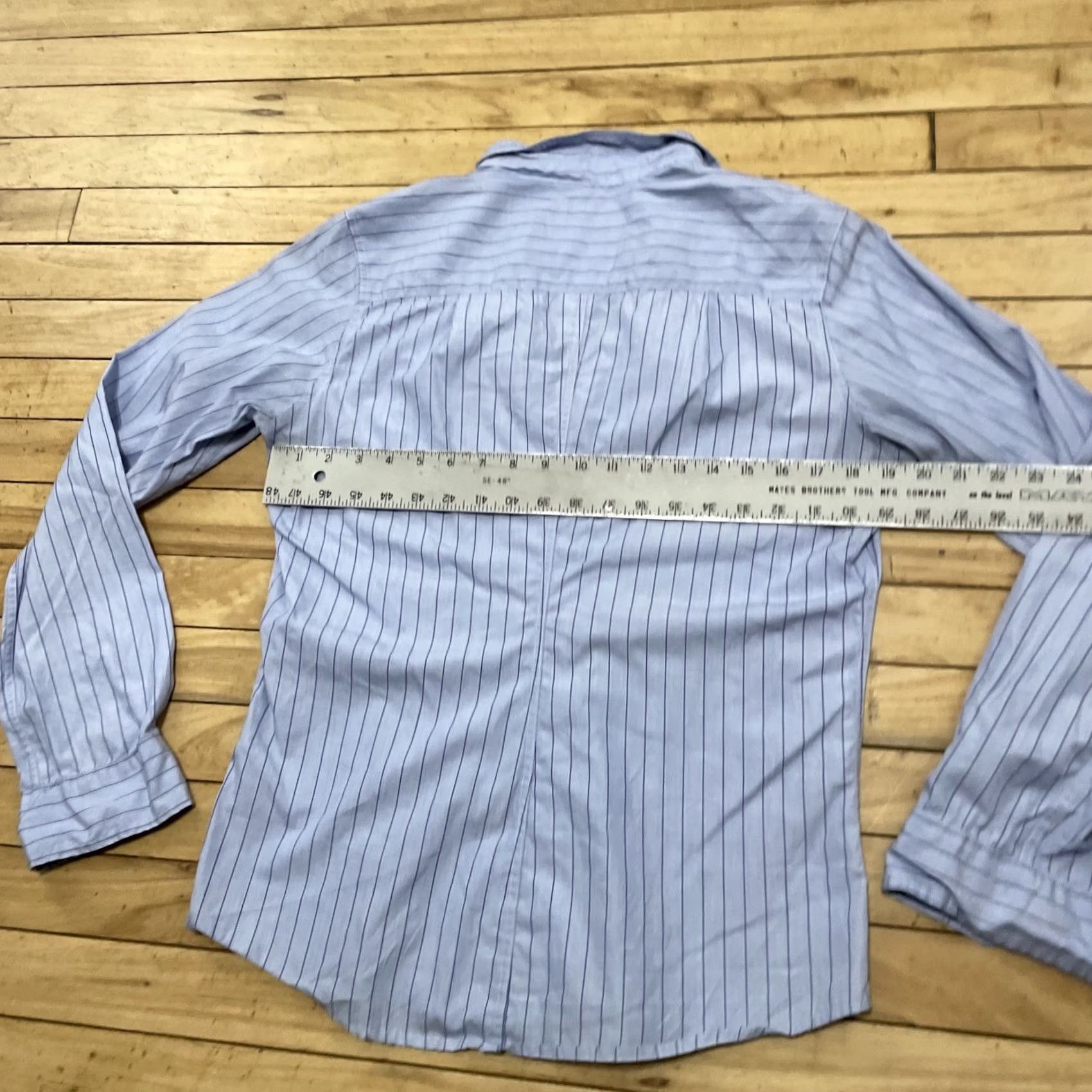 Vintage VINTAGE Frank & Eileen Eileen Barry Shirt Women L USA Coastal Button Up Long Sleeve Blue Size L / US 10 / IT 46 - 7 Thumbnail