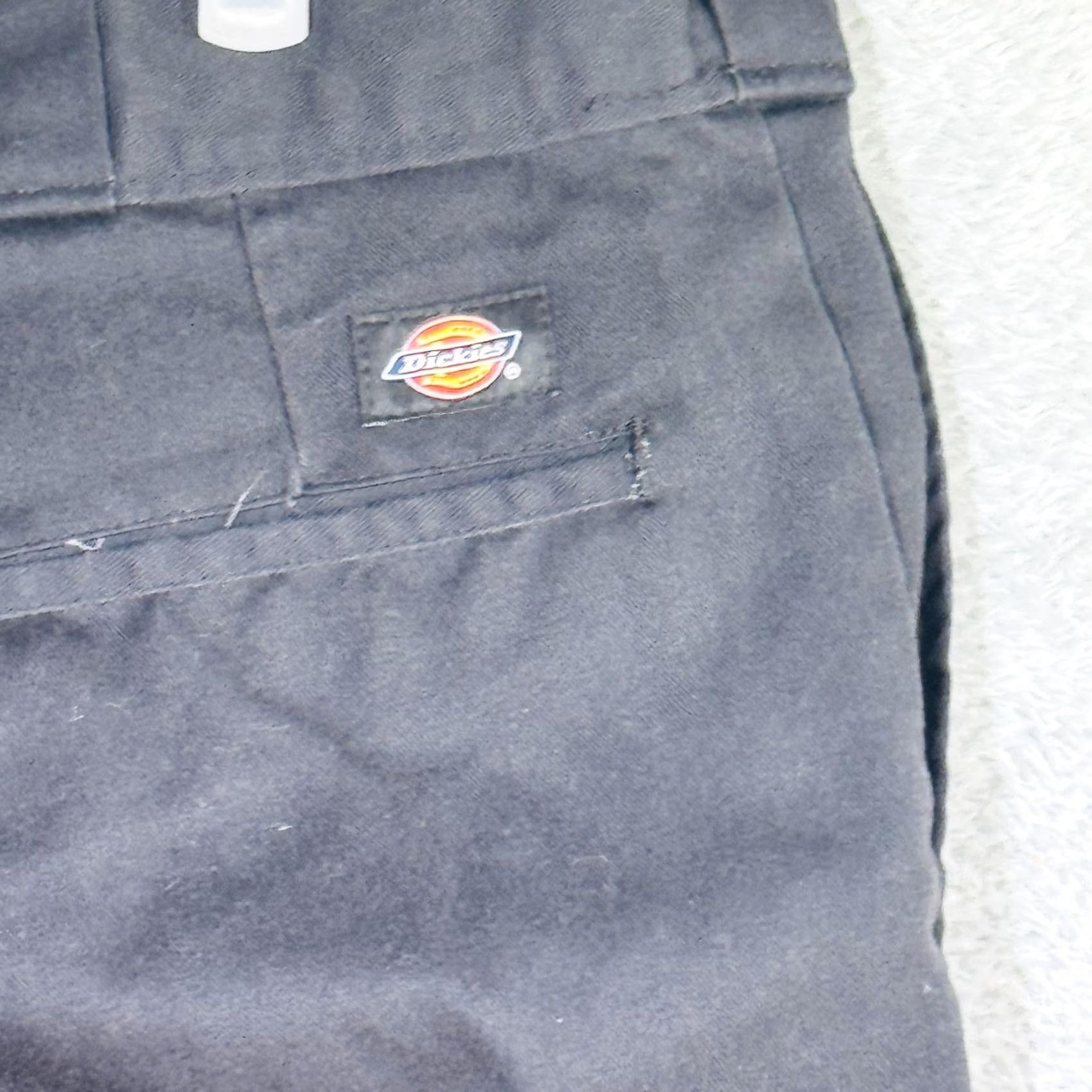 Dickies Dickies 874 Jeans Mens 36x28 Black Dark Wash Relaxed Straight Canvas Zip Fly Logo Pockets 5-Pocket Jean USA 90s Style Mens Size US 36 / EU 52 - 7 Thumbnail